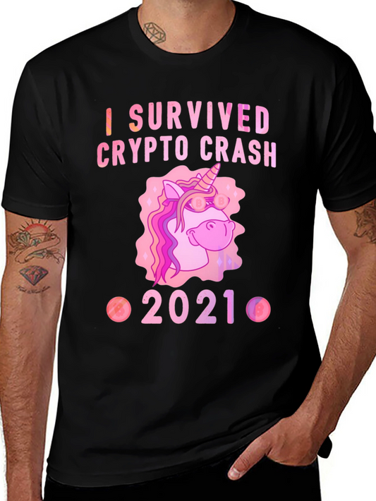 Crypto Crash Survivor 2021 Black T-Shirt