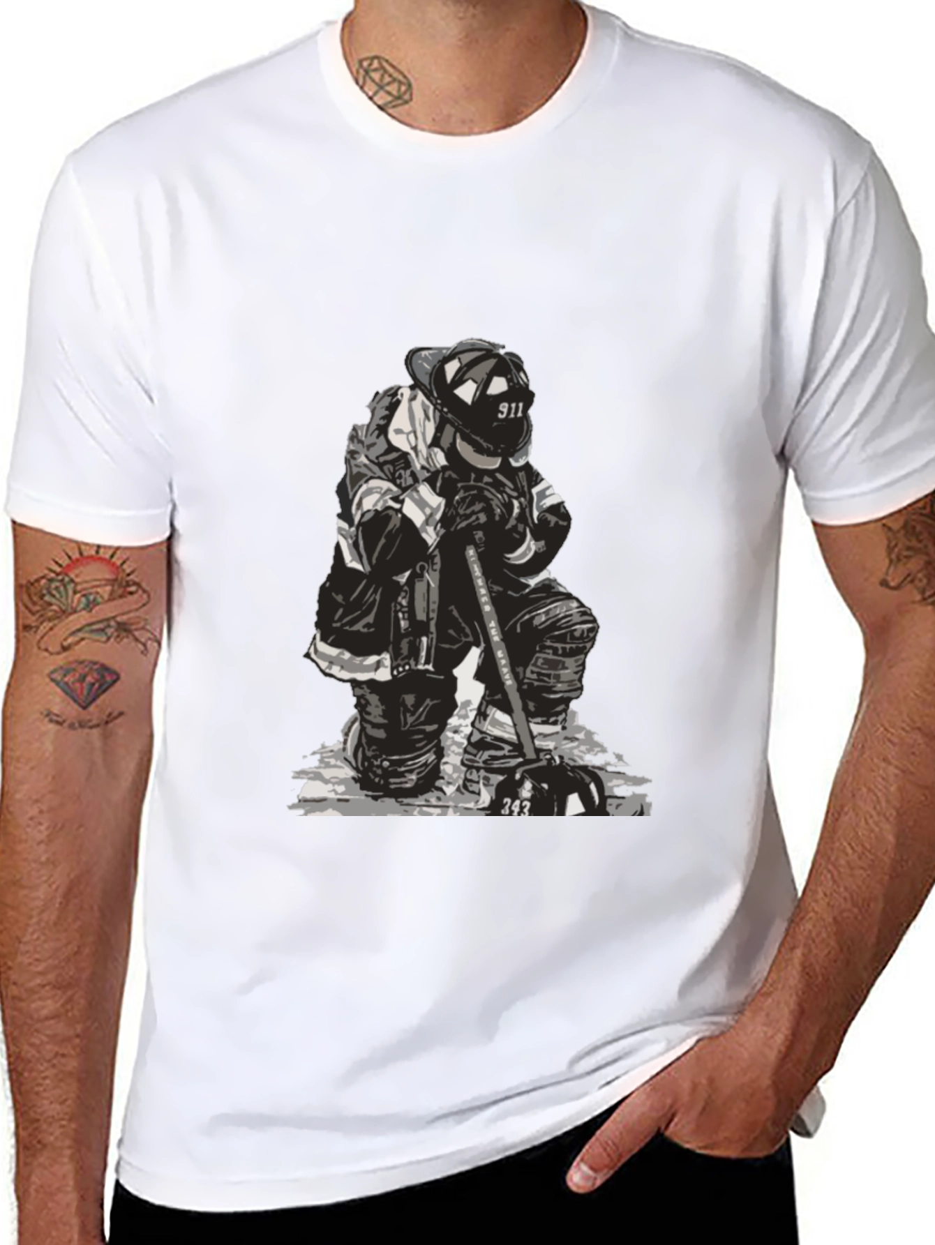Firefighter Graphic Tee - Black