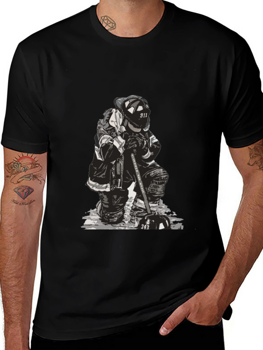 Firefighter Graphic Tee - Black