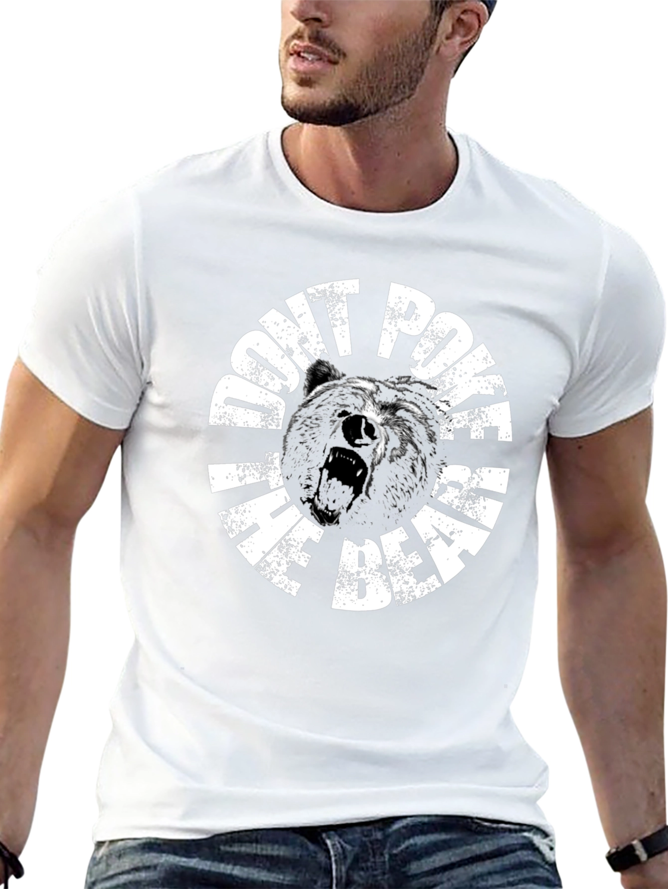 Dont Poke the Bear Graphic Tee - Black