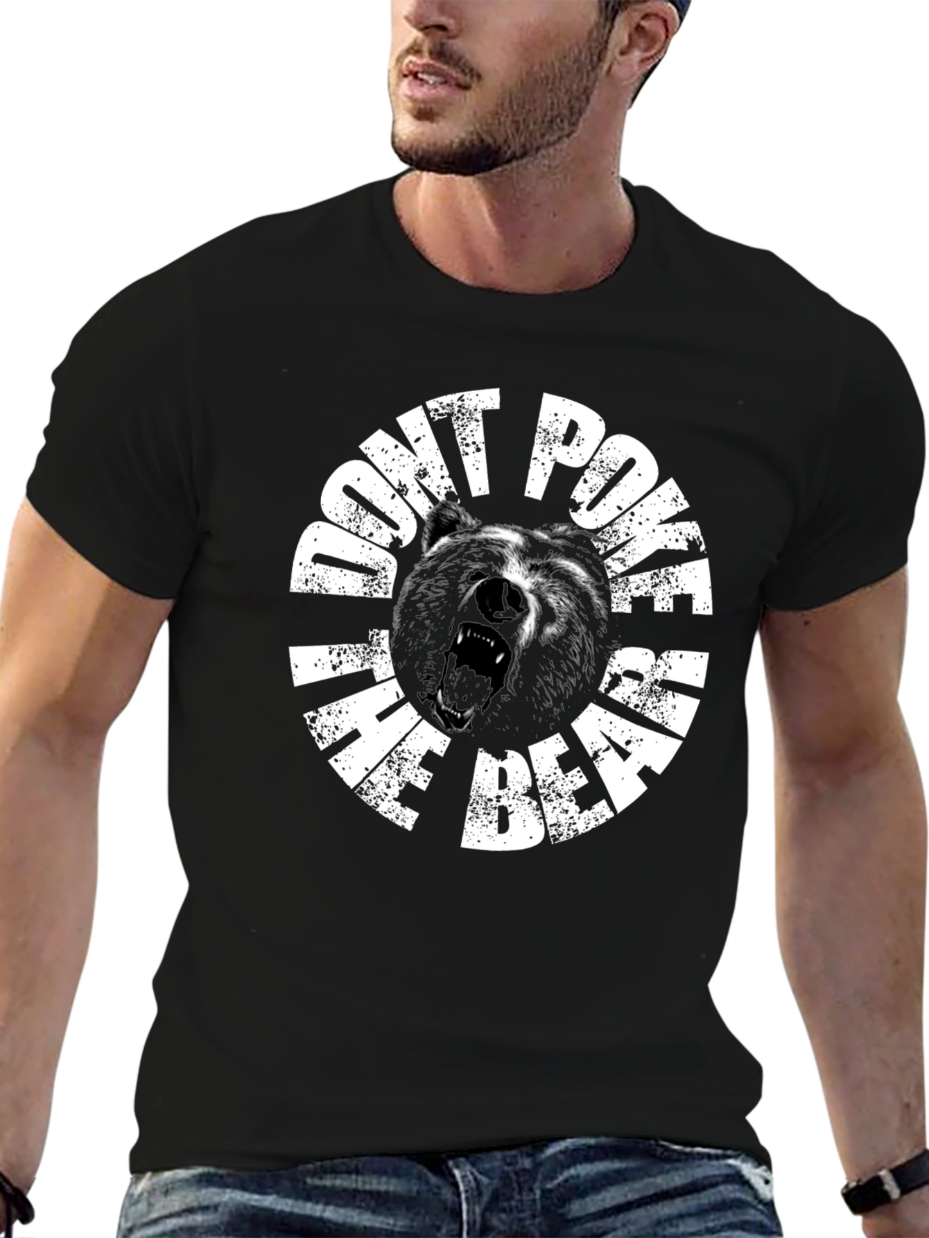 Dont Poke the Bear Graphic Tee - Black