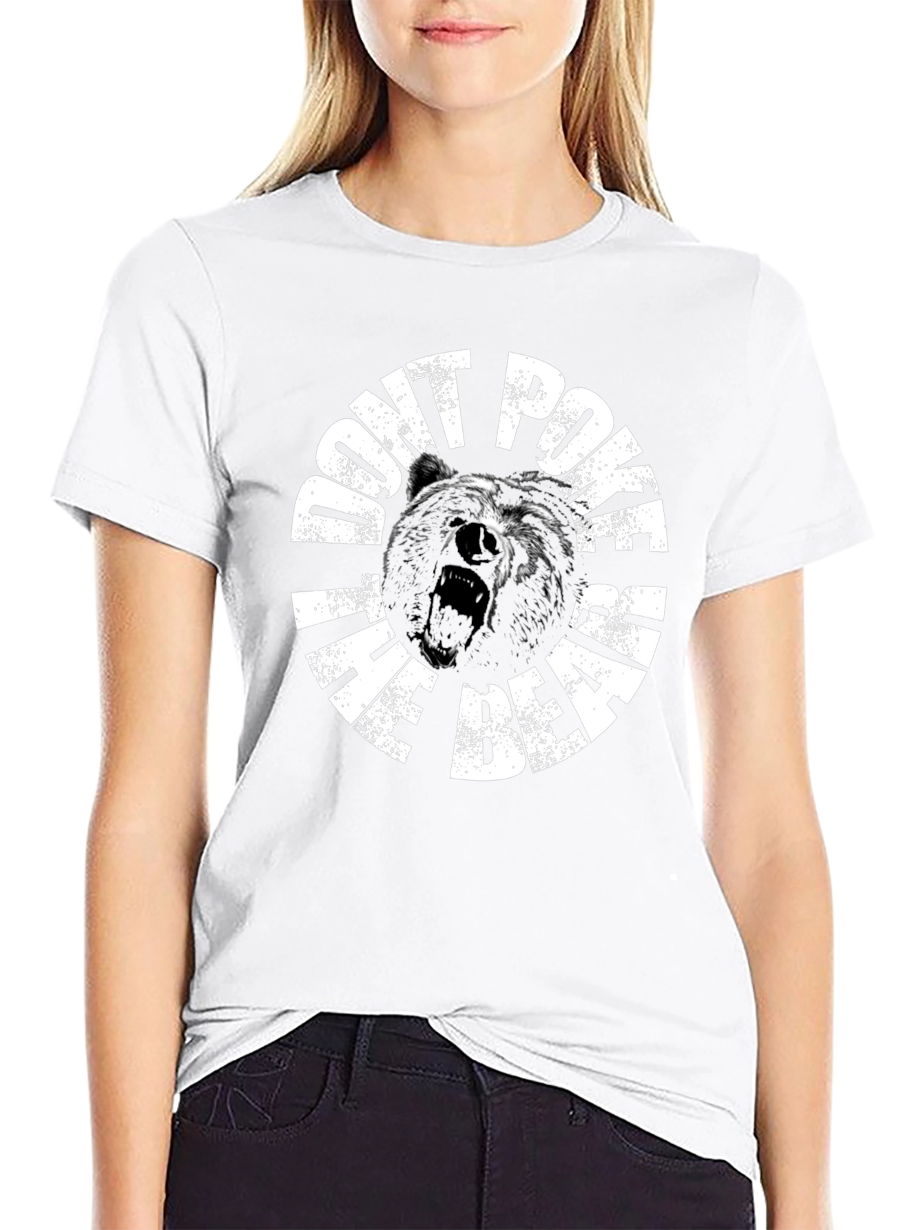 Dont Poke the Bear Graphic Tee - Black