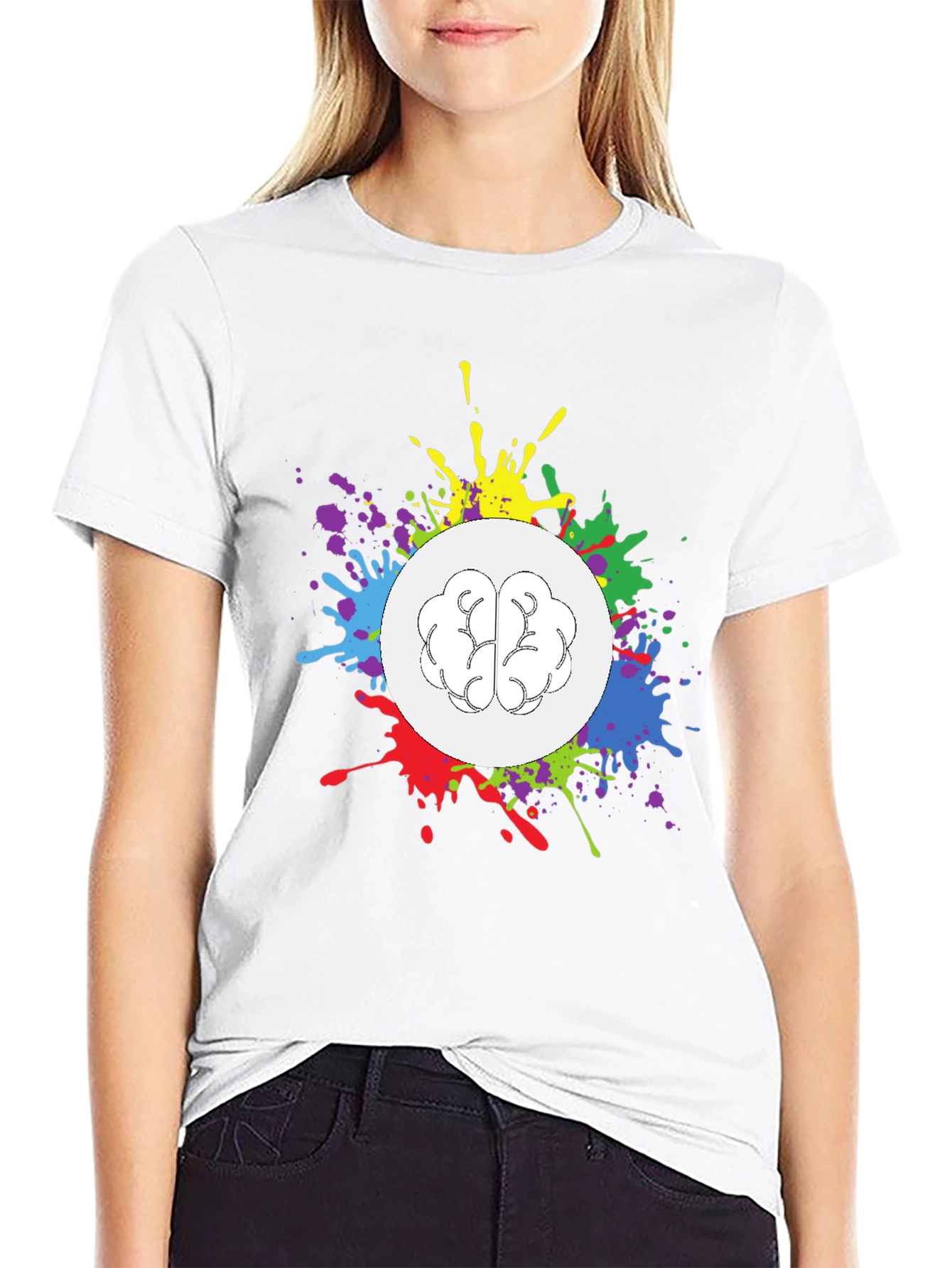 Creative Brain Splatter T-Shirt - Unisex Design