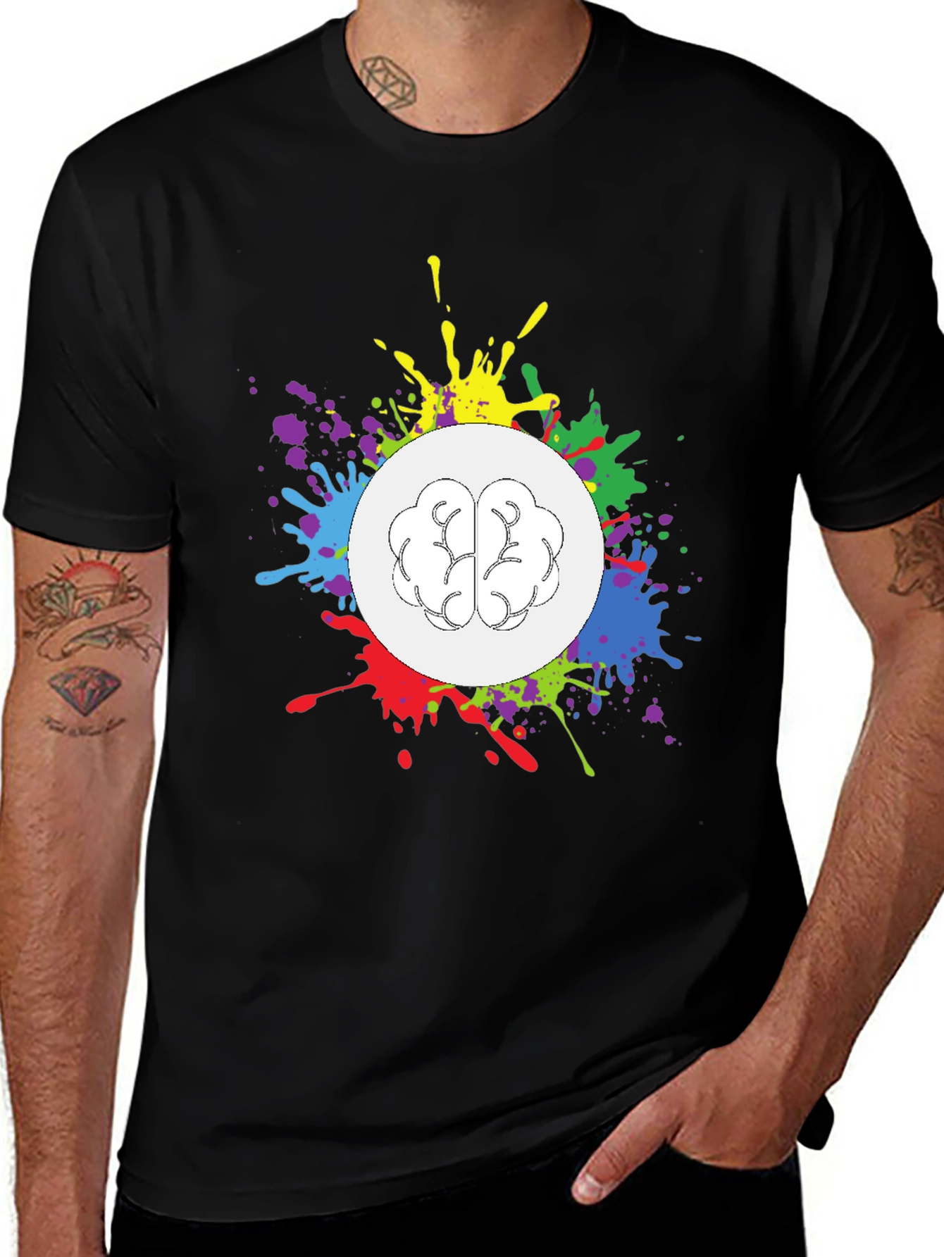 Creative Brain Splatter T-Shirt - Unisex Design