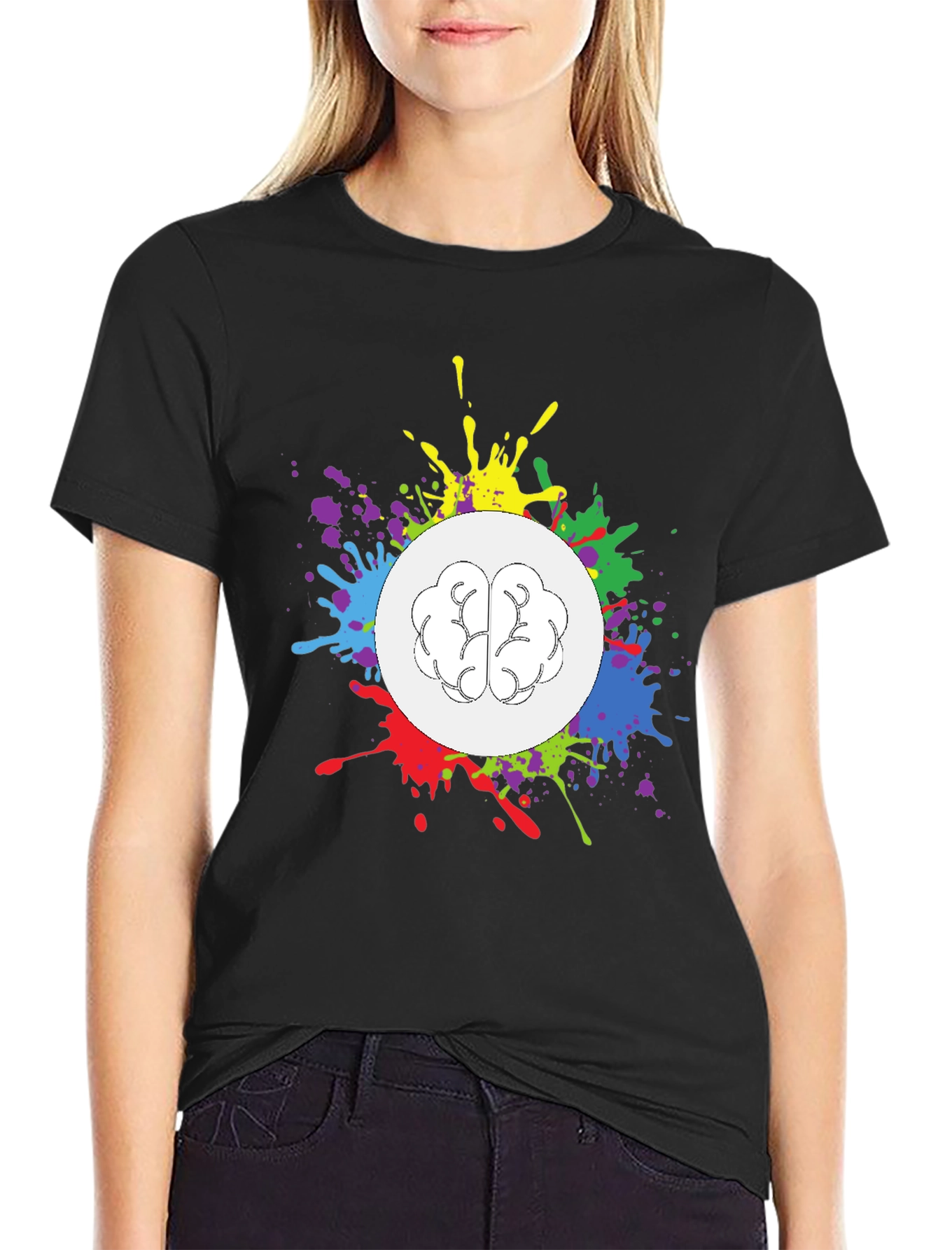 Creative Brain Splatter T-Shirt - Unisex Design