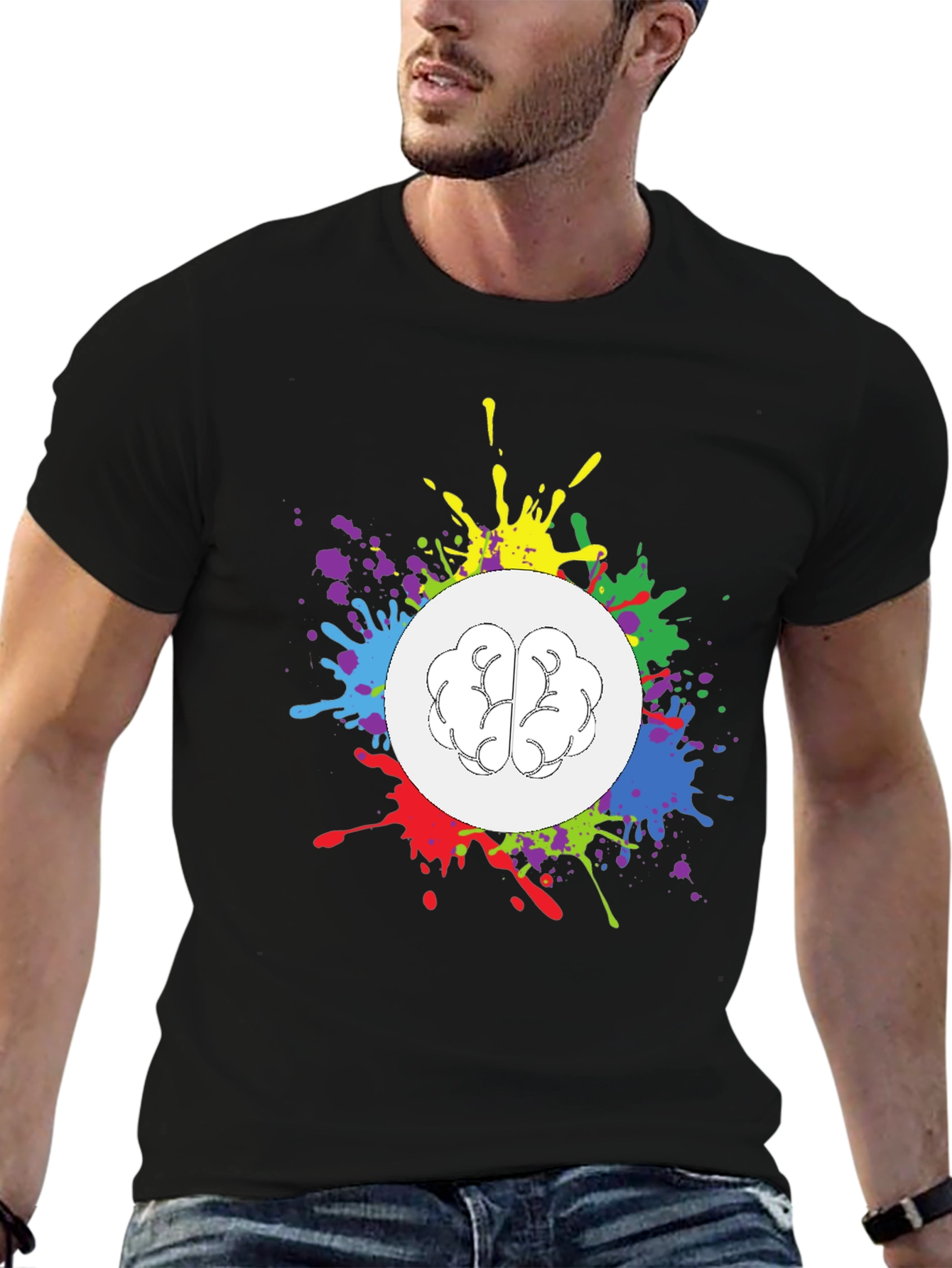 Creative Brain Splatter T-Shirt - Unisex Design