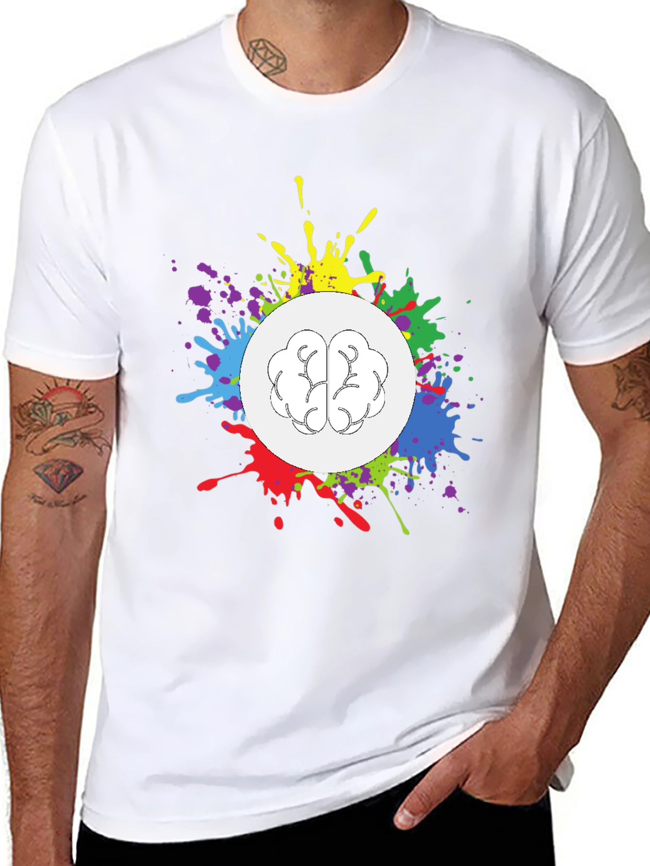 Creative Brain Splatter T-Shirt - Unisex Design