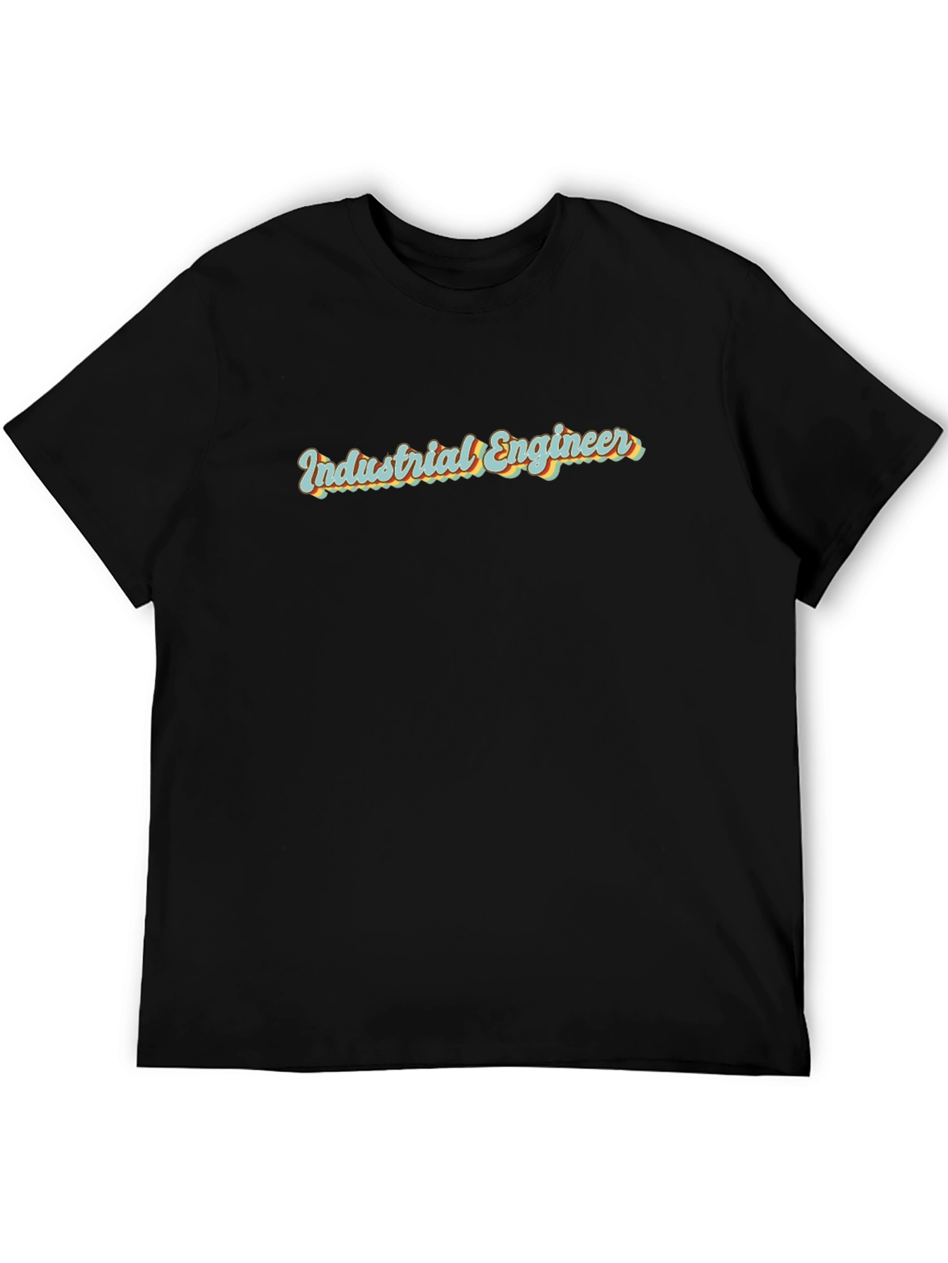 Industrial Engineer Retro Black T-Shirt