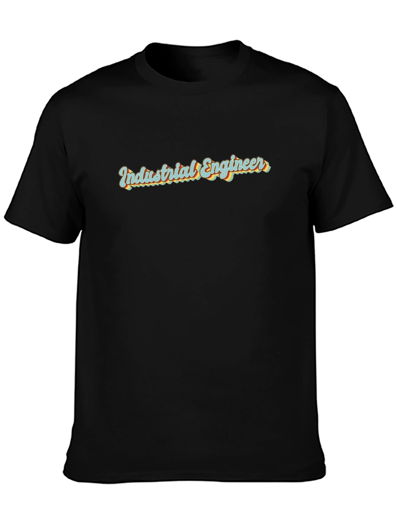 Industrial Engineer Retro Black T-Shirt
