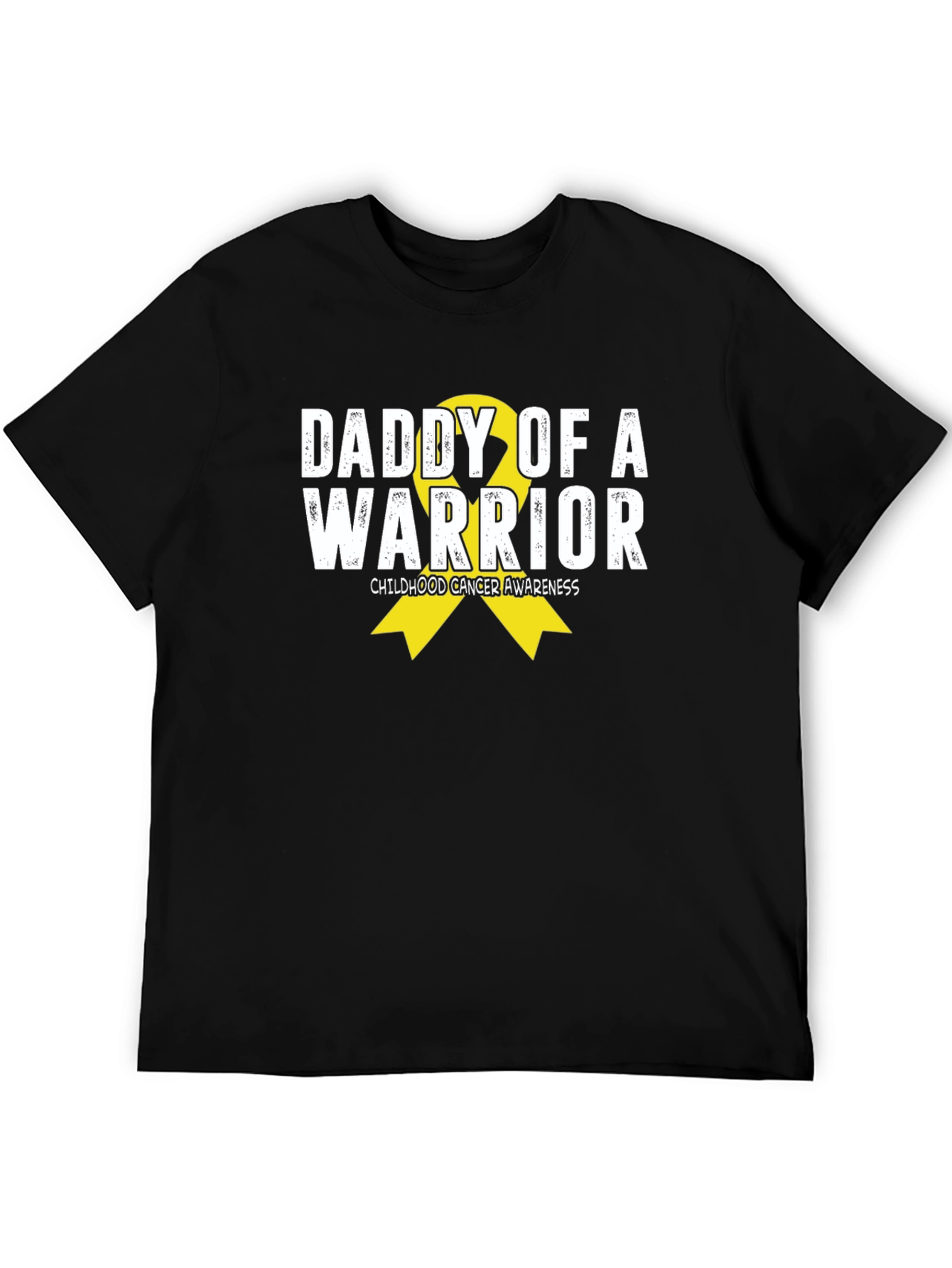 Daddy of a Warrior Childhood Cancer Awareness T-Shirt