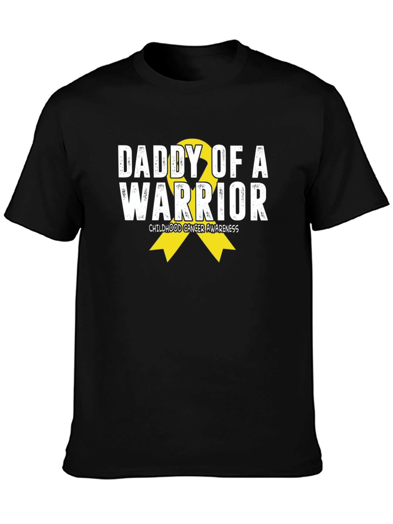 Daddy of a Warrior Childhood Cancer Awareness T-Shirt