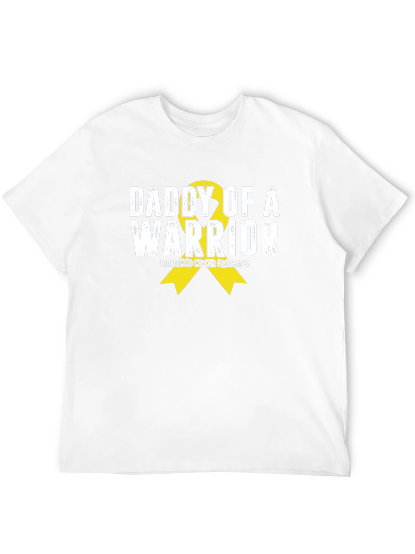 Daddy of a Warrior Childhood Cancer Awareness T-Shirt
