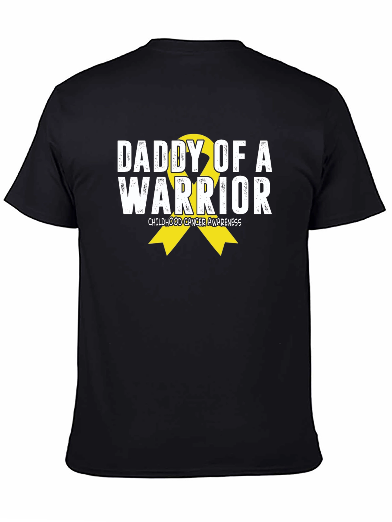 Daddy of a Warrior Childhood Cancer Awareness T-Shirt