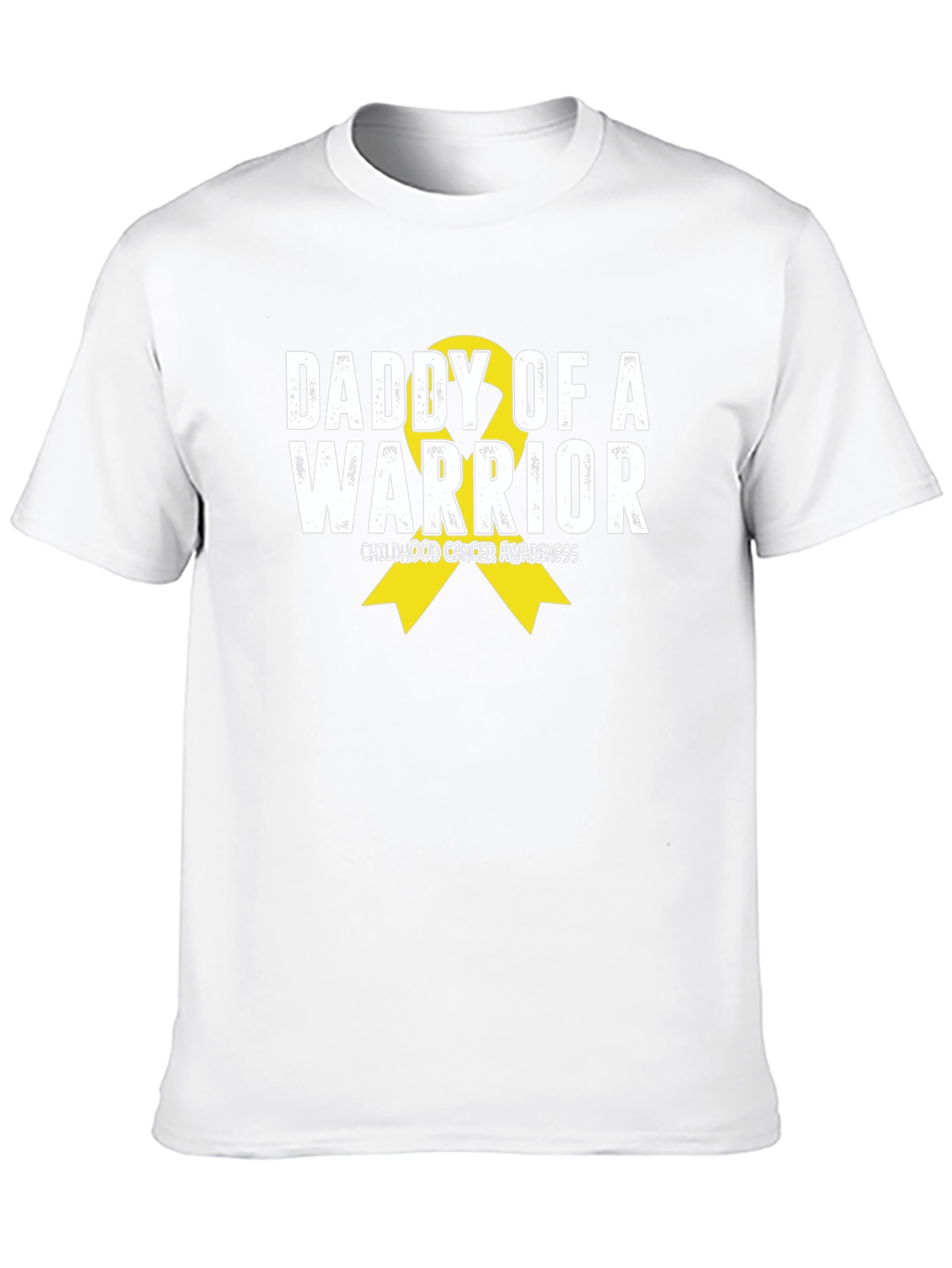 Daddy of a Warrior Childhood Cancer Awareness T-Shirt