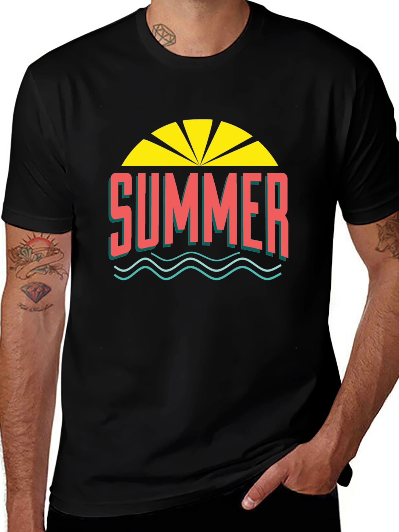 Summer Graphic Tee - Black