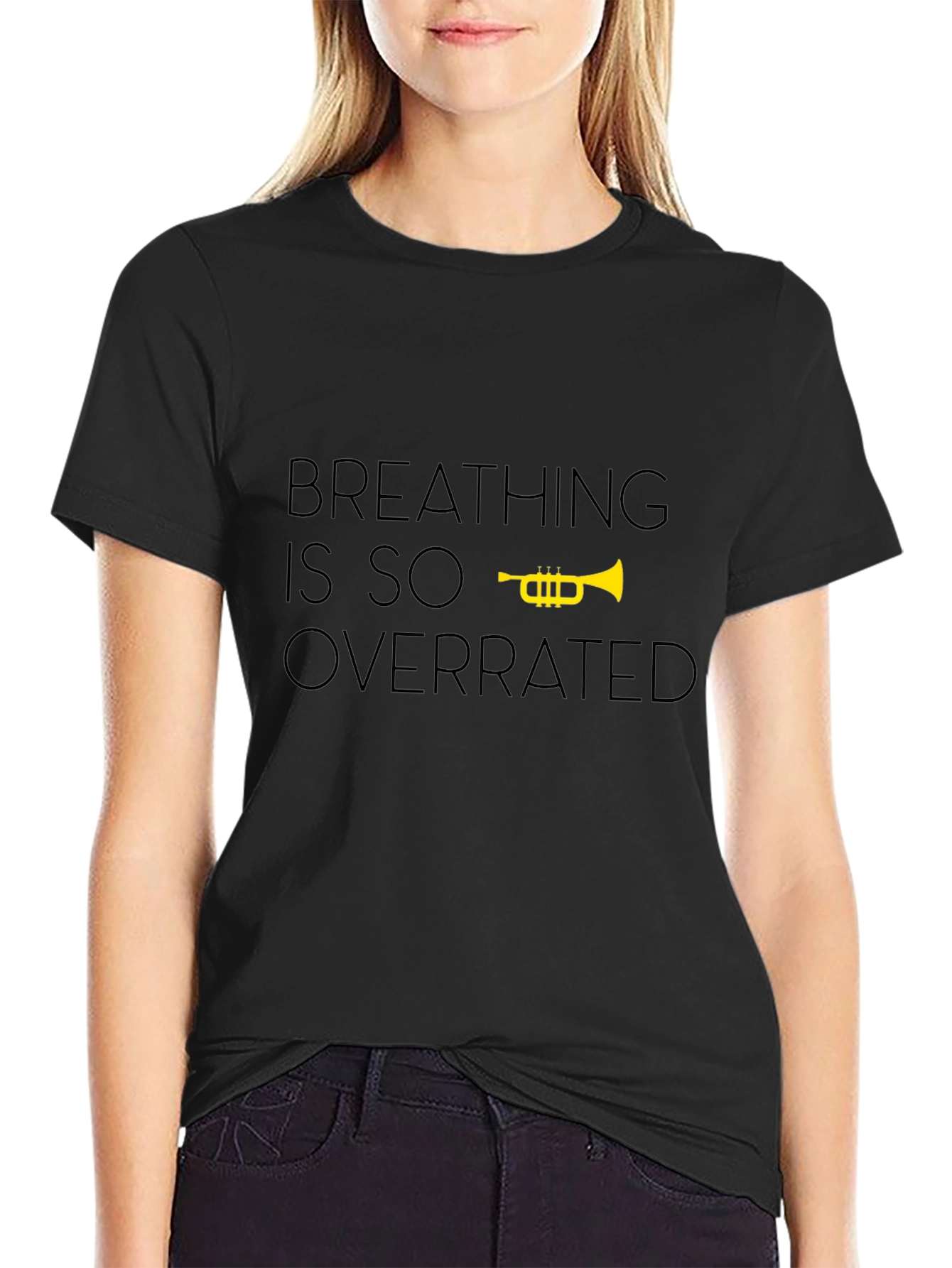 Breathing is Overrated Black T-Shirt