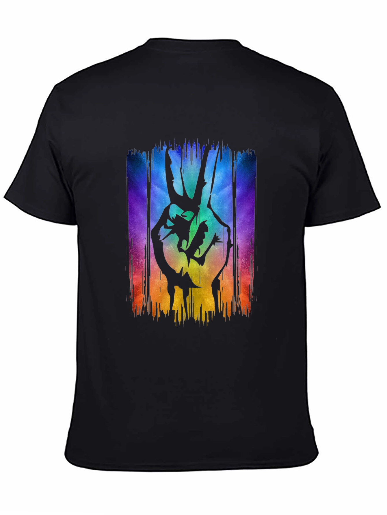 Peace Sign Graphic Tee - Mens Black T-Shirt