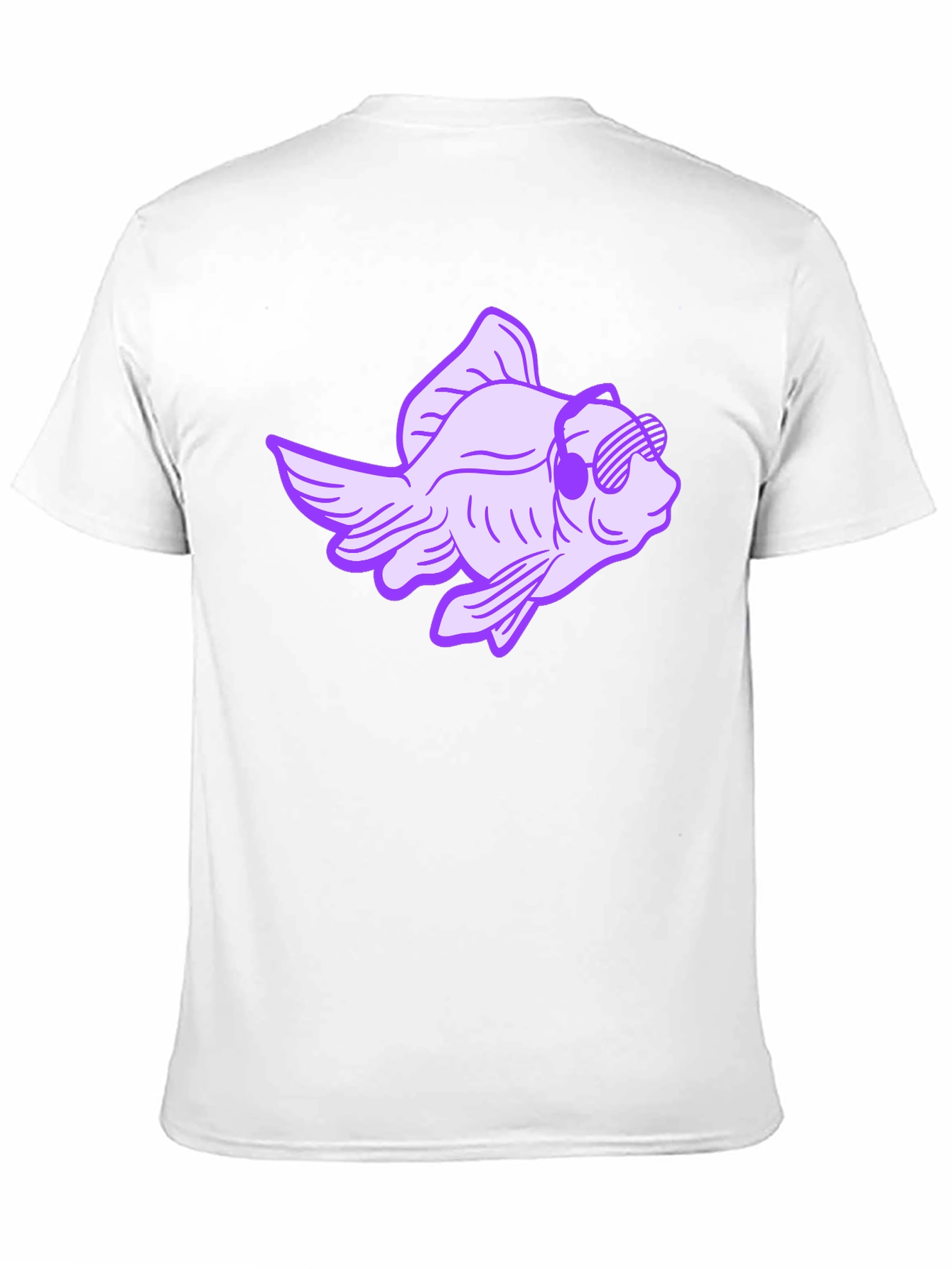Cool Fish Graphic Tee - Black Cotton T-Shirt