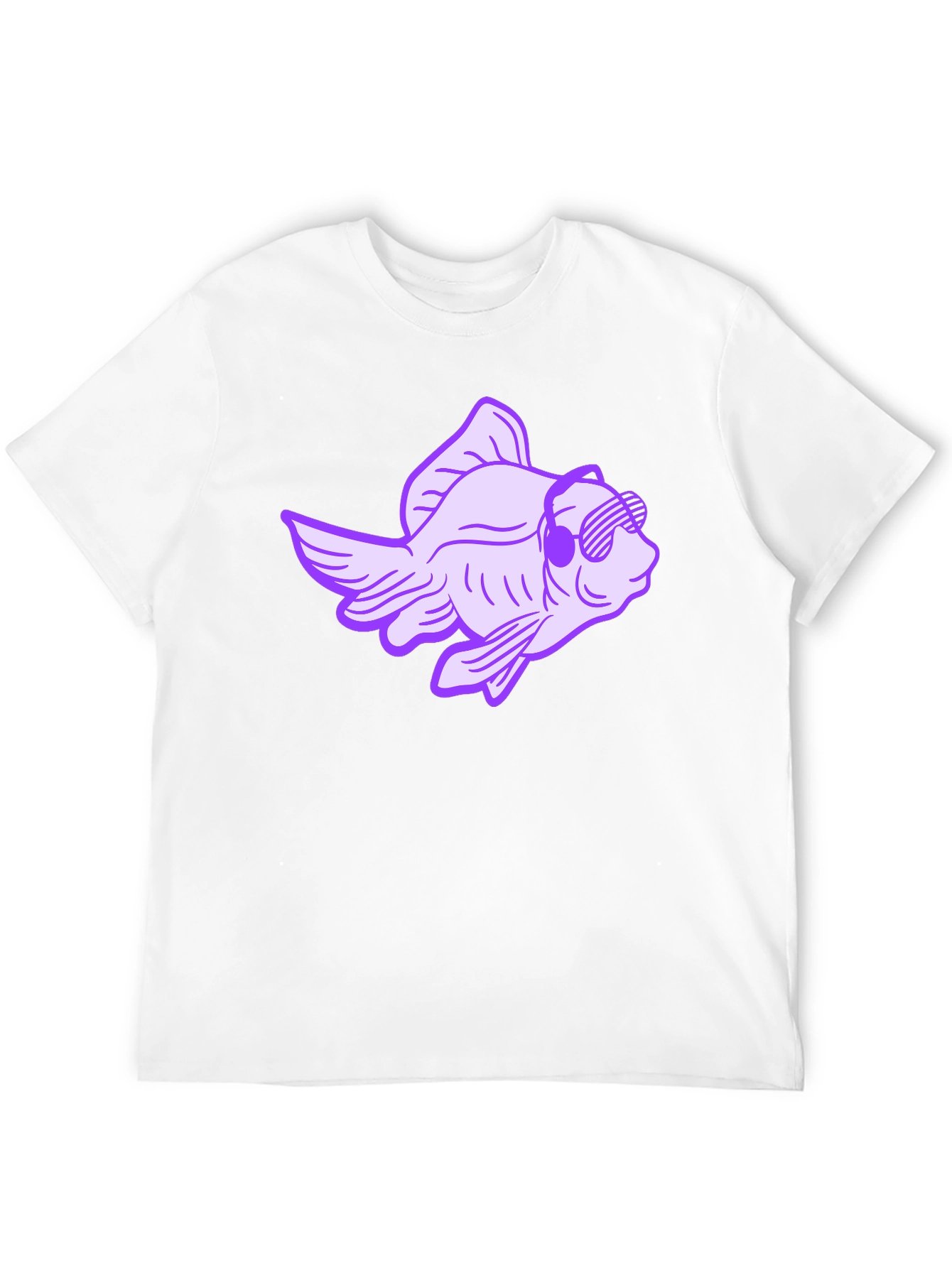 Cool Fish Graphic Tee - Black Cotton T-Shirt