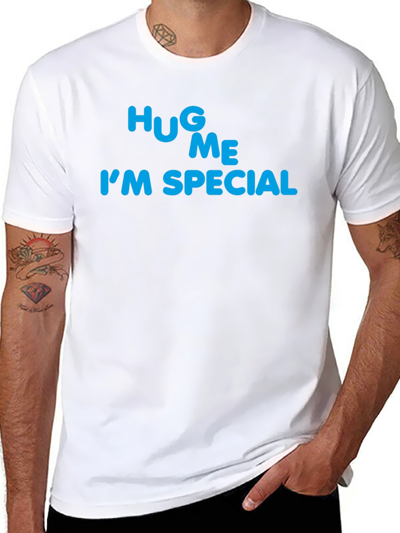 Hug Me Im Special Black T-Shirt