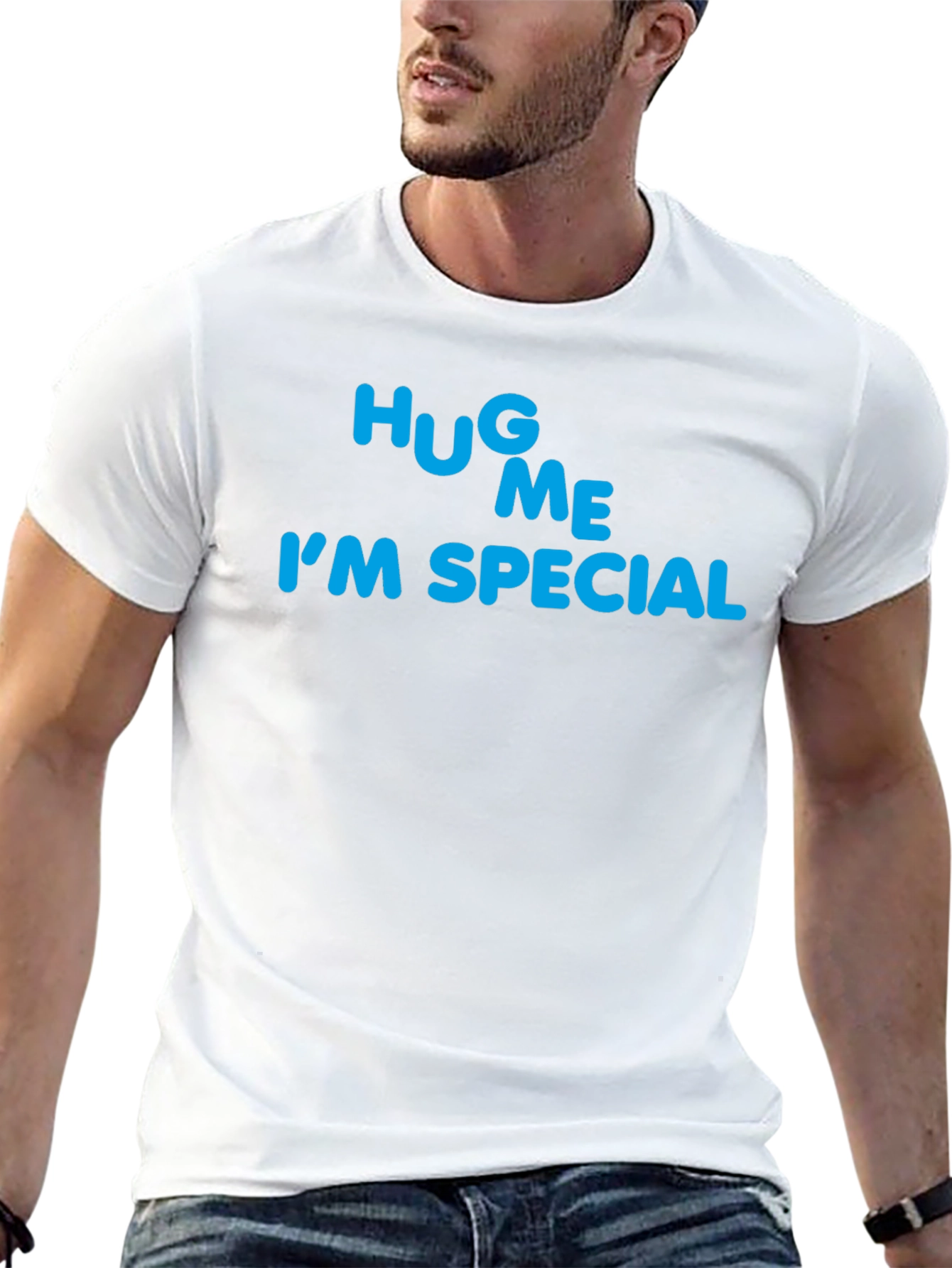 Hug Me Im Special Black T-Shirt