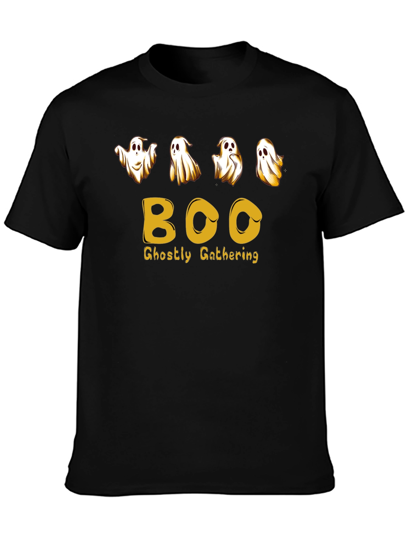 Halloween Ghostly Gathering Black T-Shirt