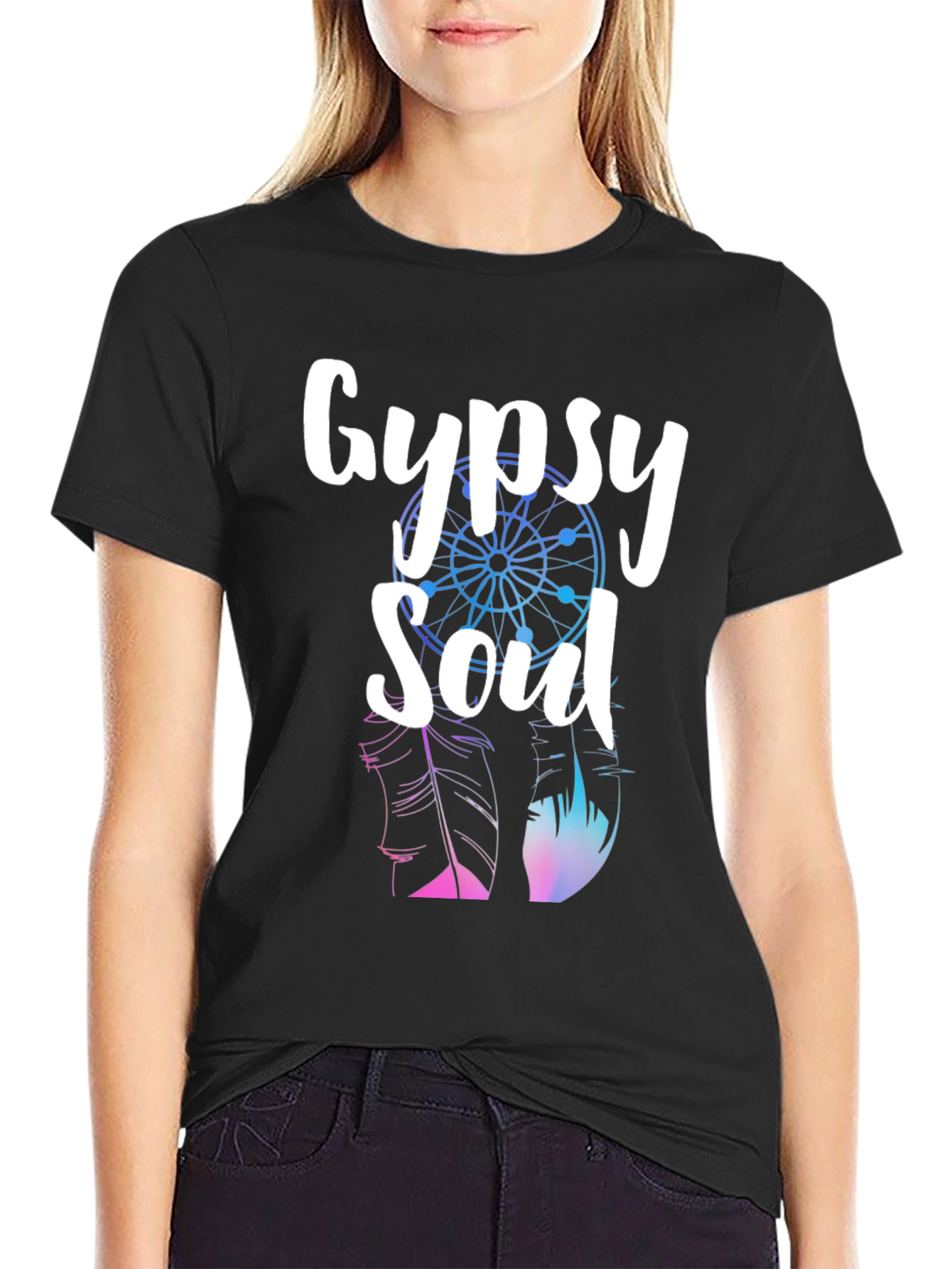 Gypsy Soul Graphic T-Shirt - Black