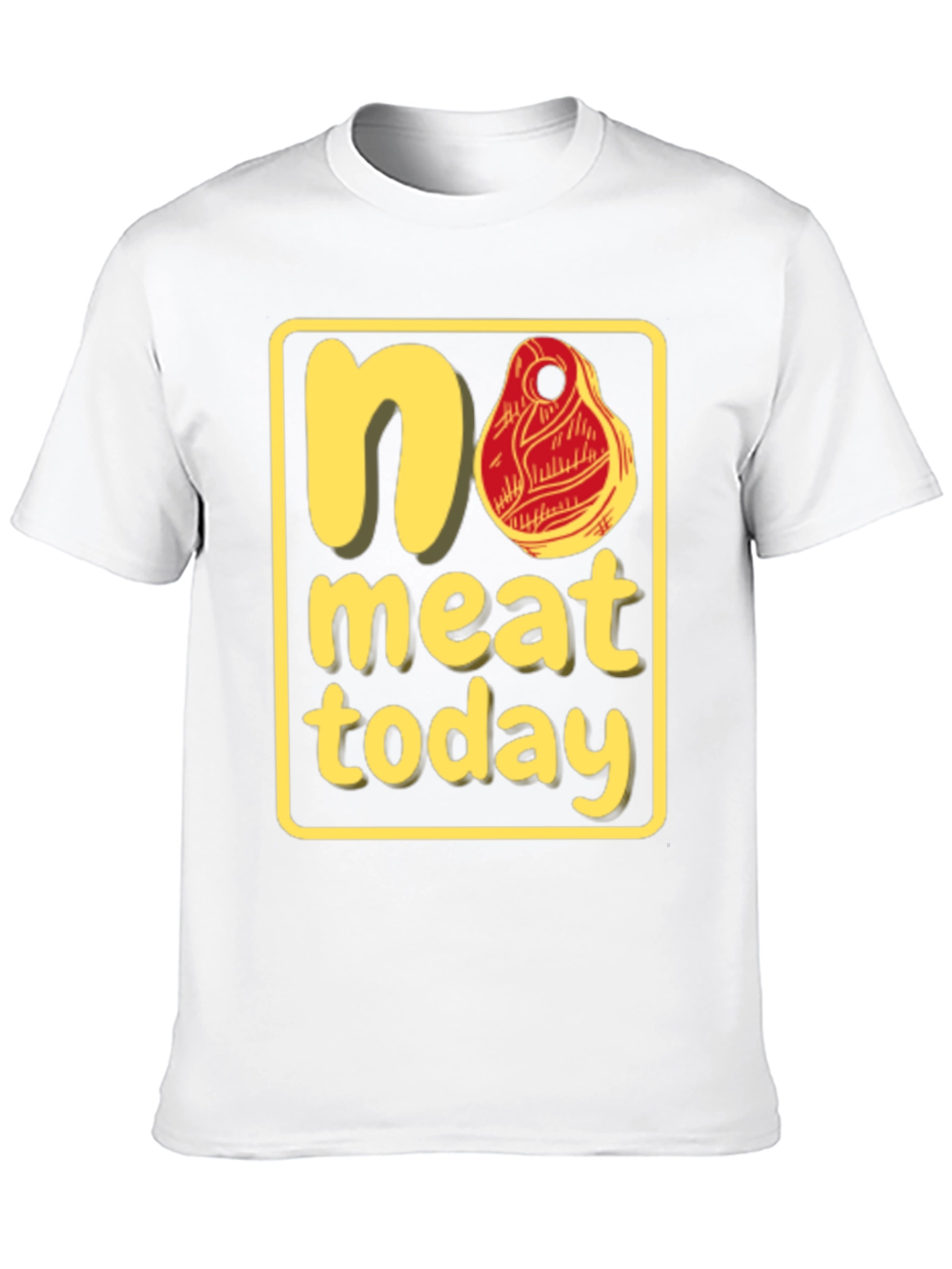 No Meat Today Graphic T-Shirt - Black Cotton Tee