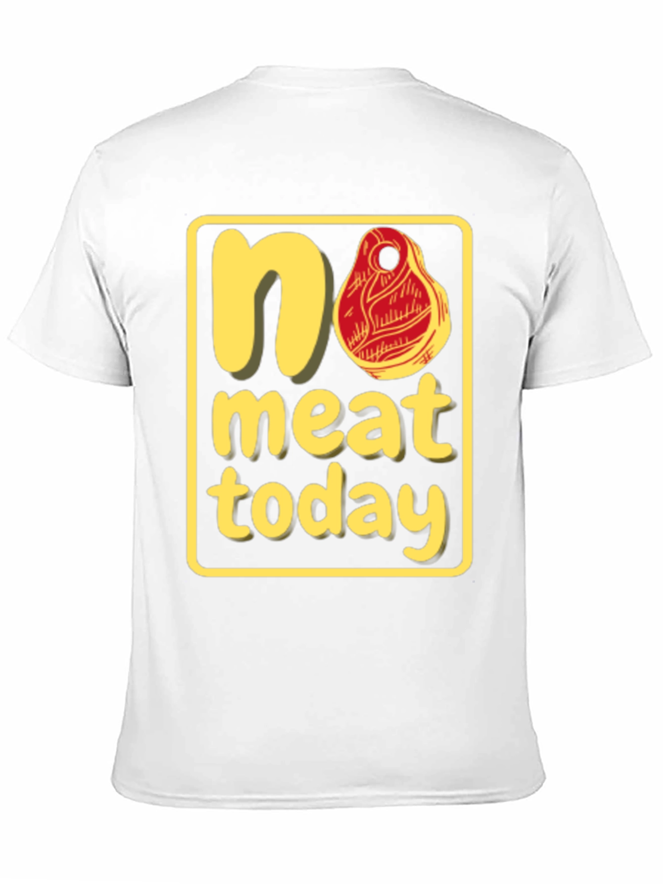 No Meat Today Graphic T-Shirt - Black Cotton Tee