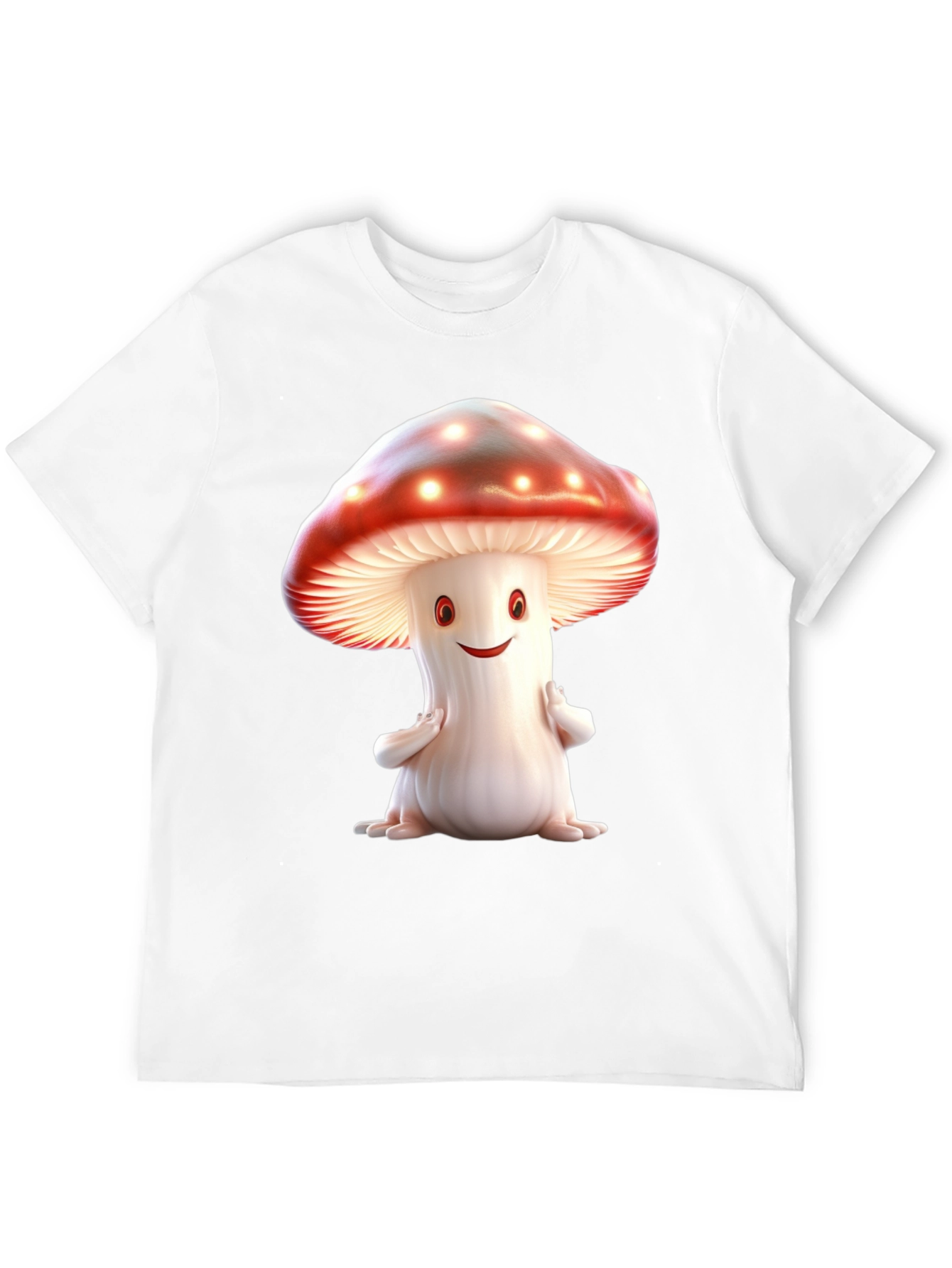 Mushroom Graphic Tee - Fun Black T-Shirt