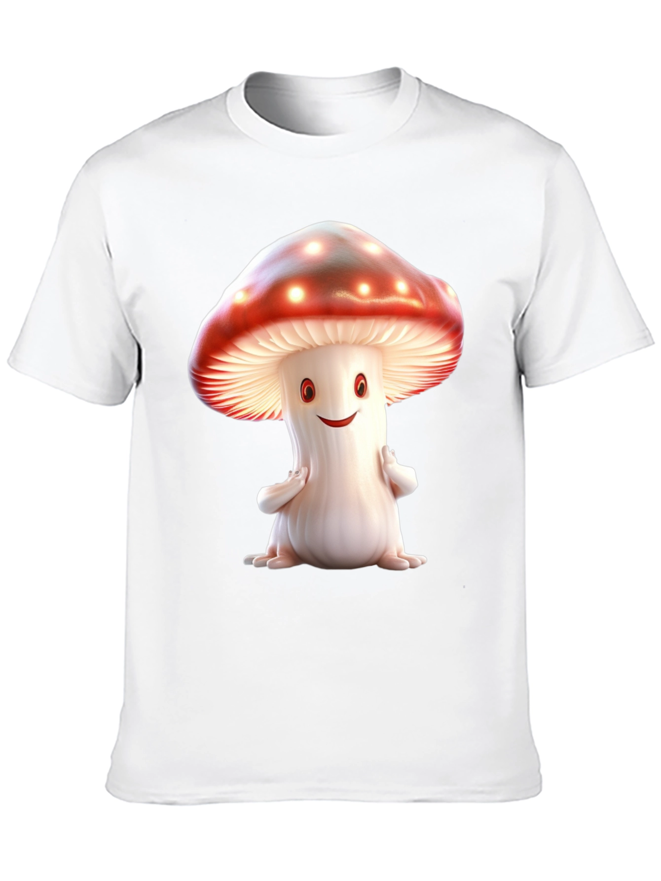 Mushroom Graphic Tee - Fun Black T-Shirt