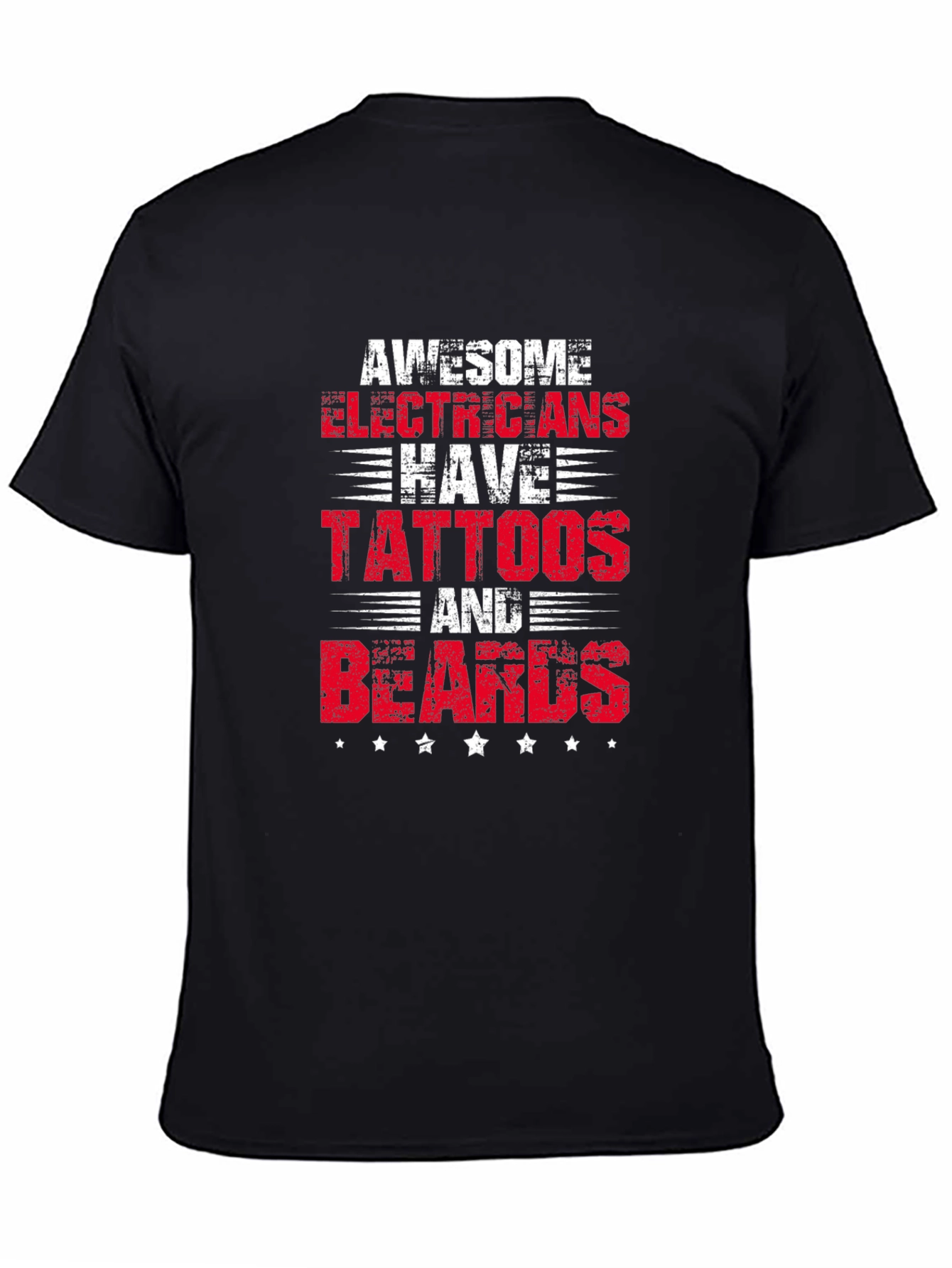 Awesome Electricians Tattoo & Beard T-Shirt