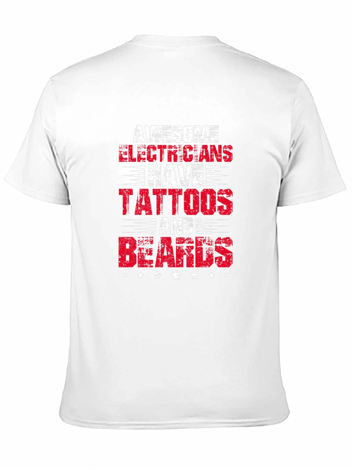 Awesome Electricians Tattoo & Beard T-Shirt