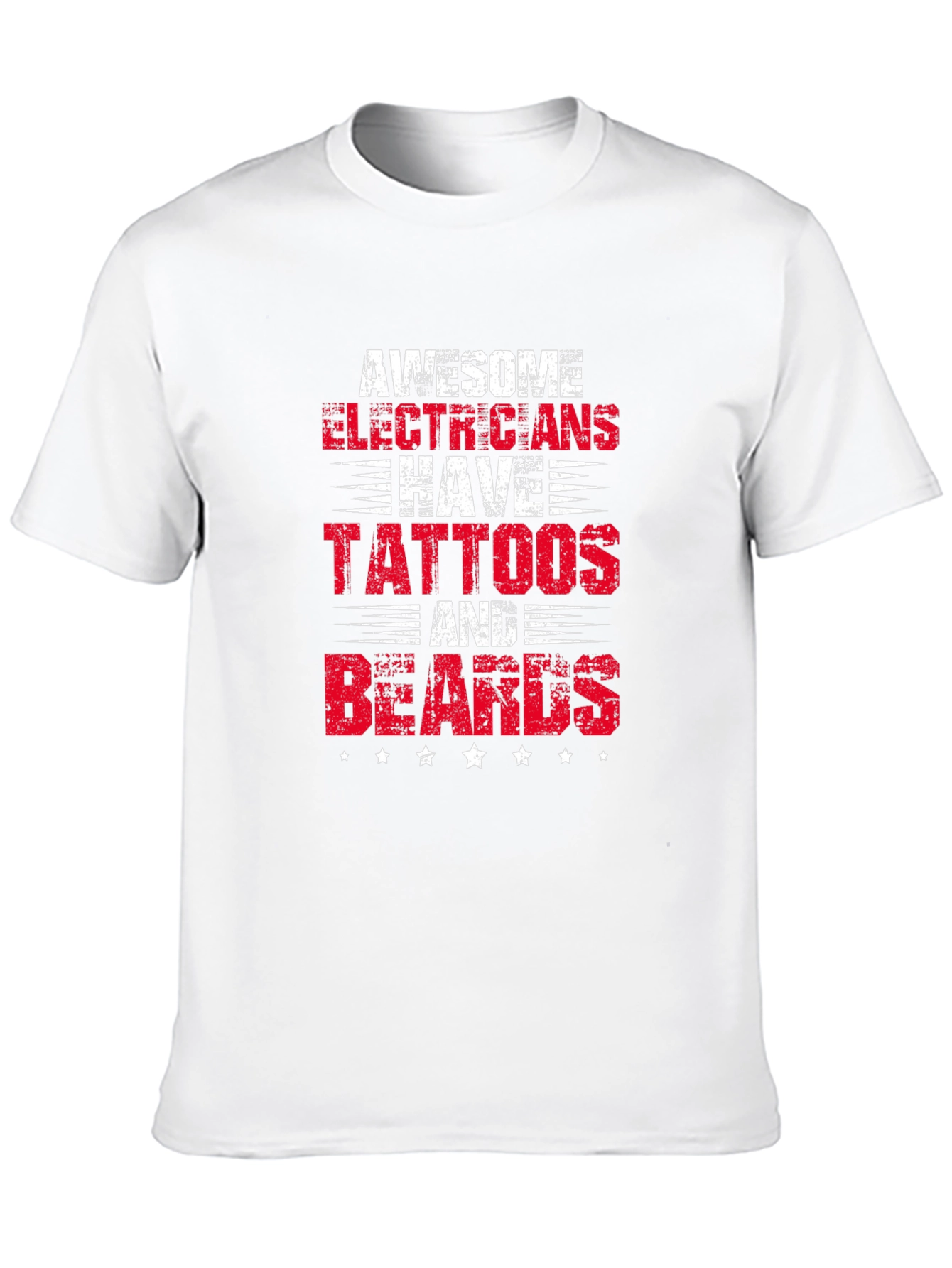 Awesome Electricians Tattoo & Beard T-Shirt
