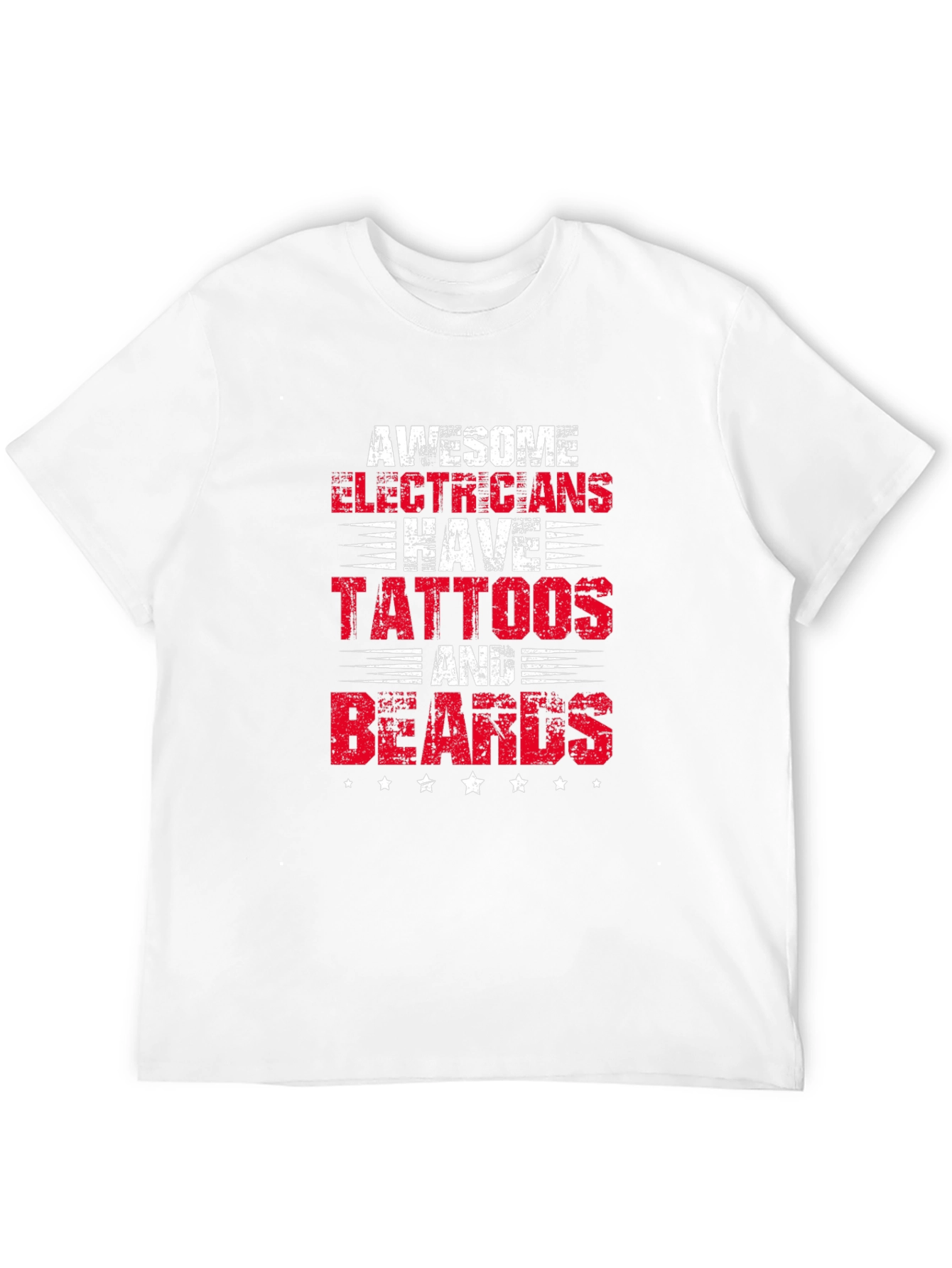 Awesome Electricians Tattoo & Beard T-Shirt