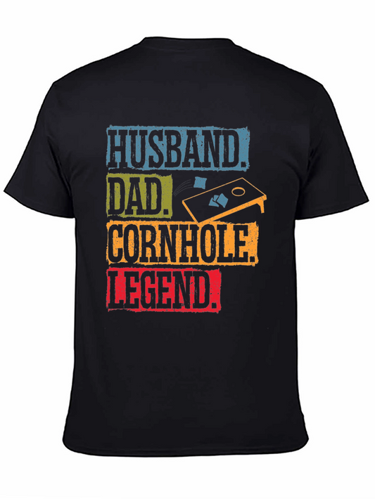 Husband Dad Cornhole Legend Graphic Tee