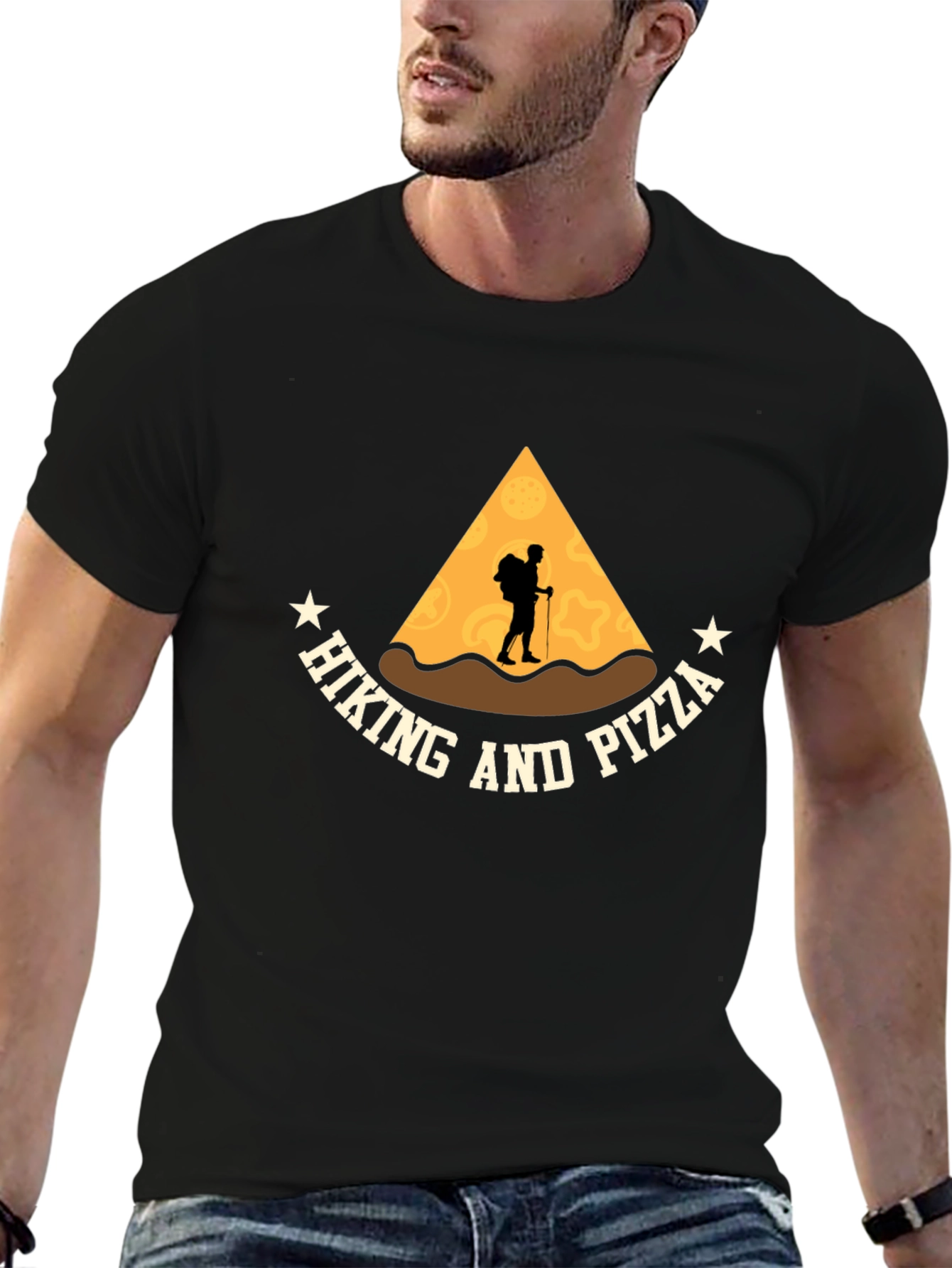Hiking and Pizza Graphic Tee