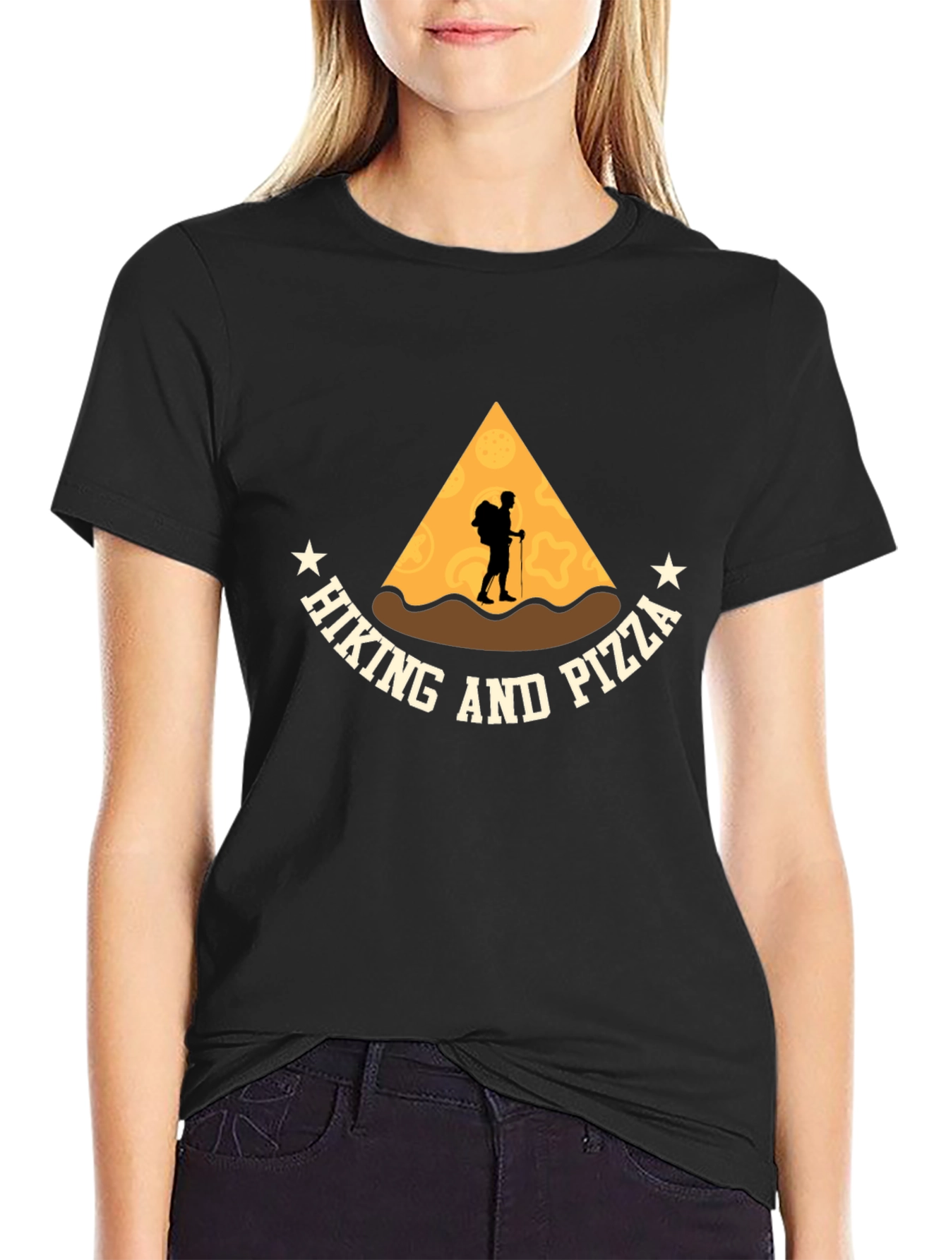 Hiking and Pizza Graphic Tee