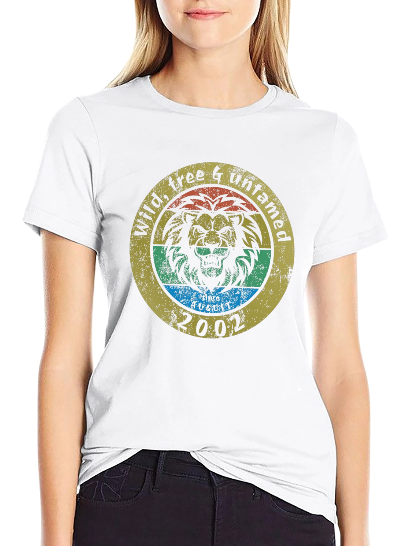 Wild Lion Graphic Tee - Free & Untamed 2002