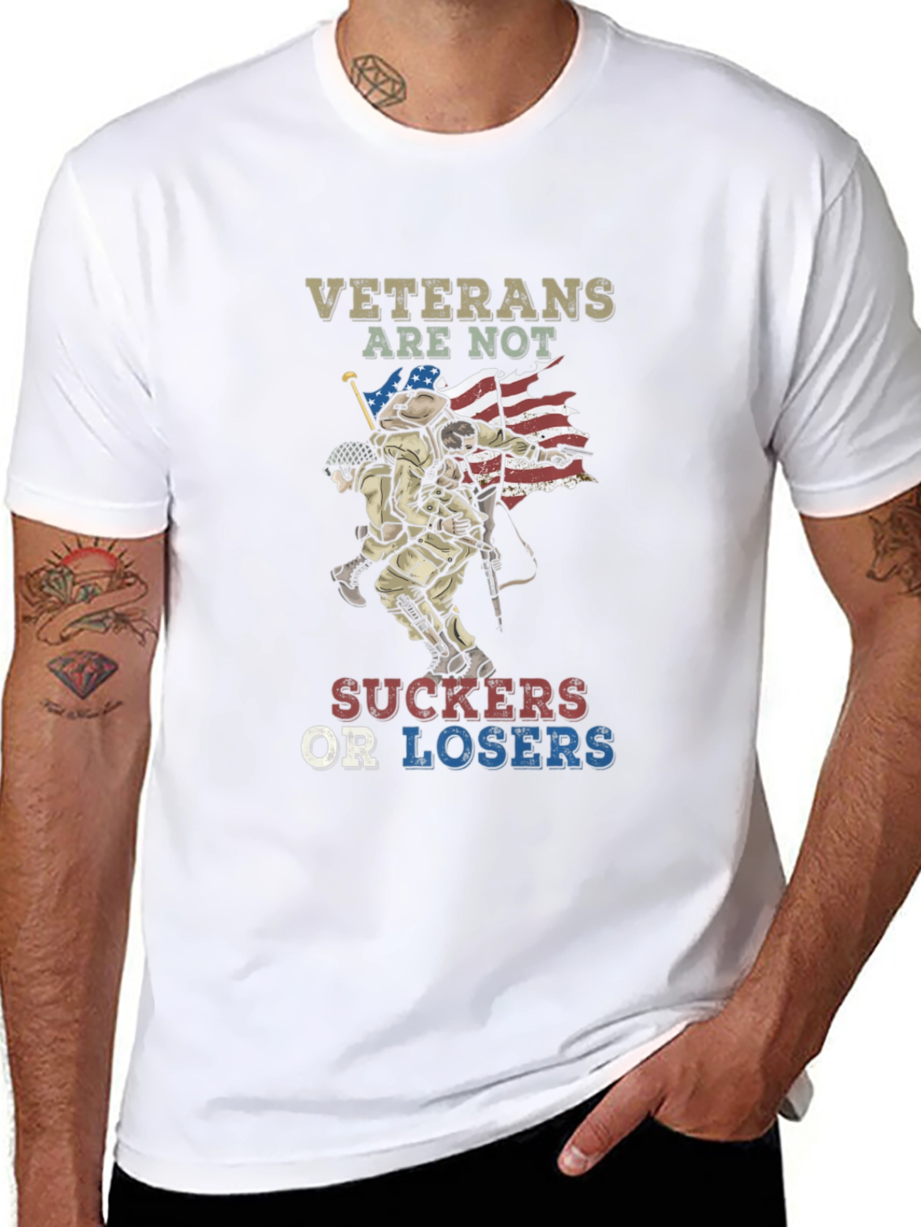 Veterans Are Not Suckers Or Losers T-Shirt