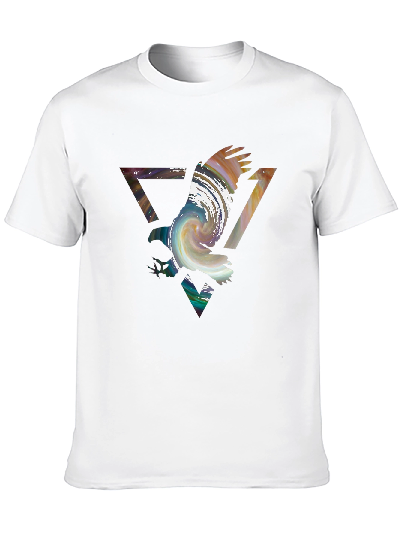 Abstract Eagle Graphic Black Tee