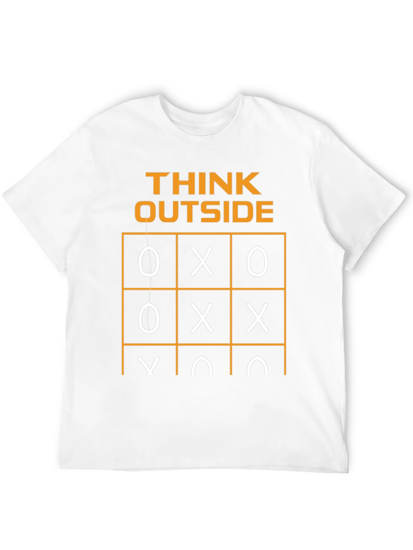 Think Outside T-Shirt Tic-Tac-Toe Humor Graphic Tee