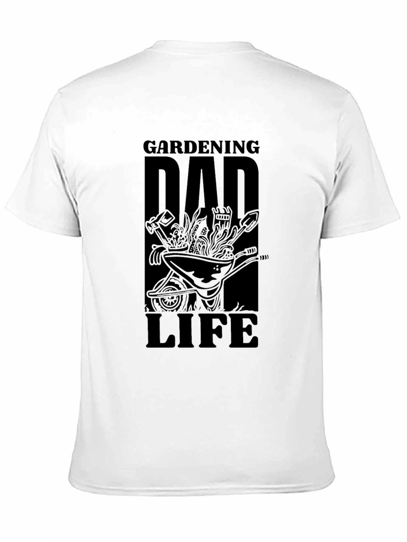 Gardening Dad Life T-Shirt - Black Graphic Tee