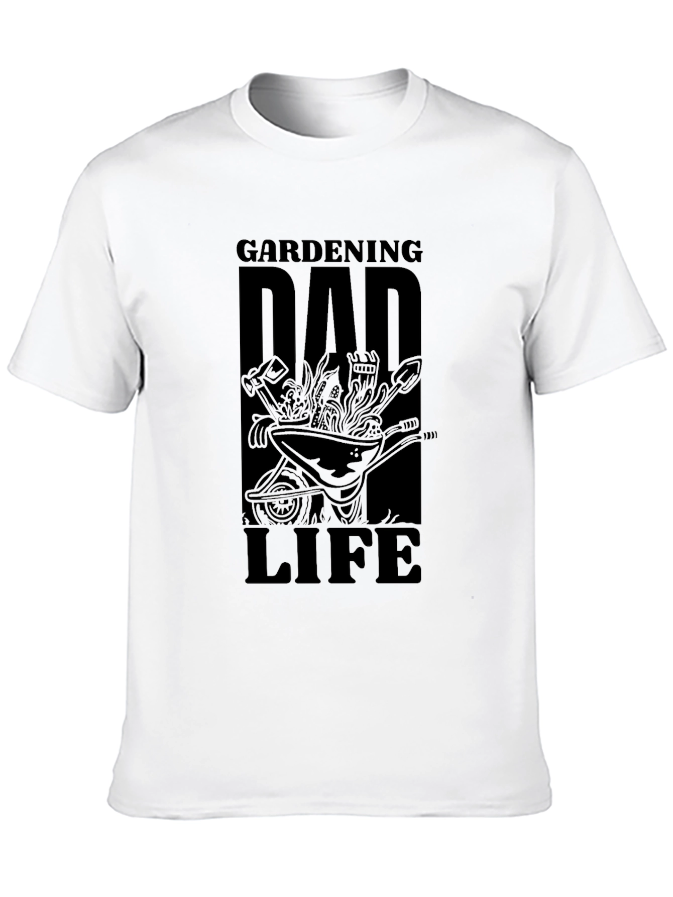 Gardening Dad Life T-Shirt - Black Graphic Tee