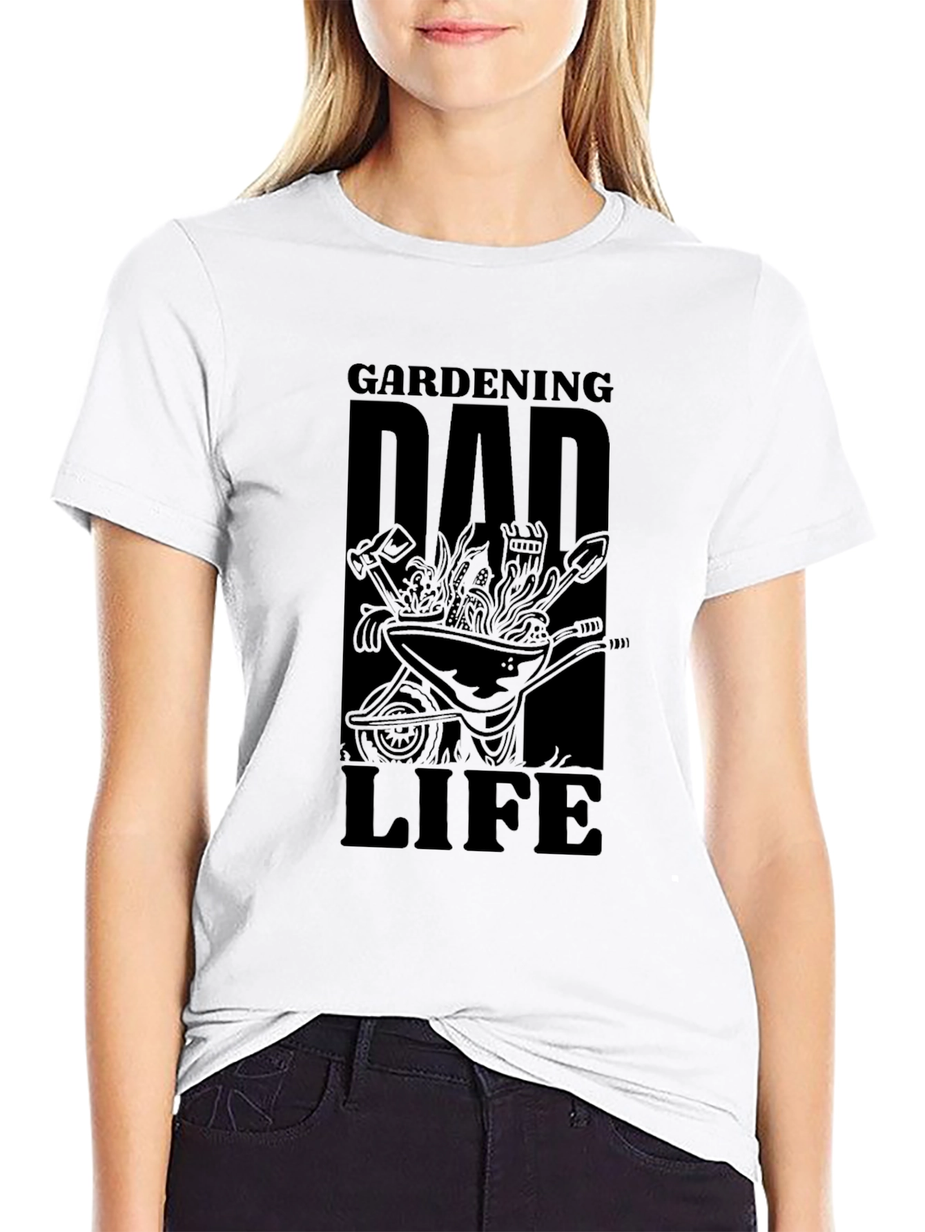 Gardening Dad Life T-Shirt - Black Graphic Tee