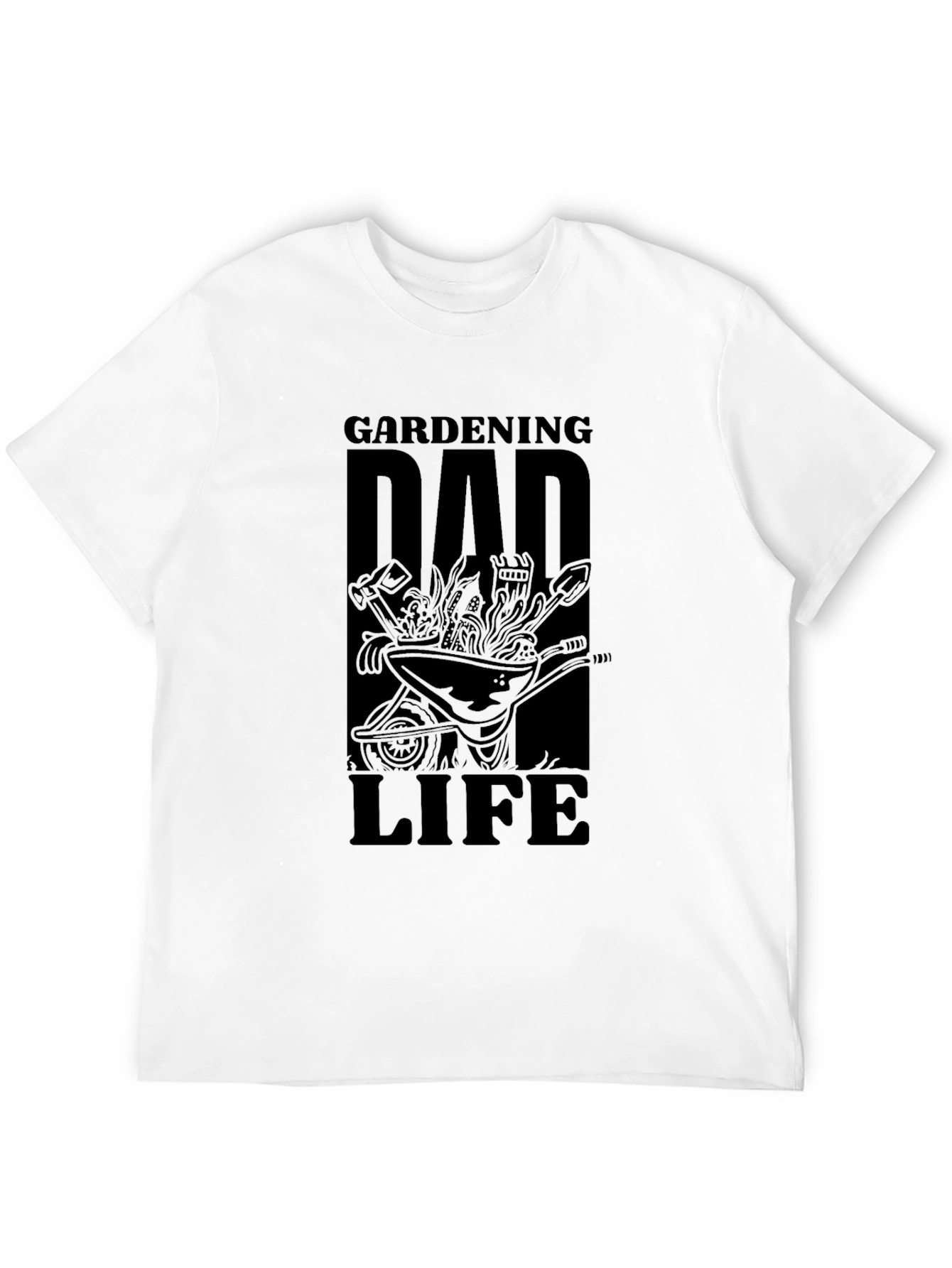 Gardening Dad Life T-Shirt - Black Graphic Tee