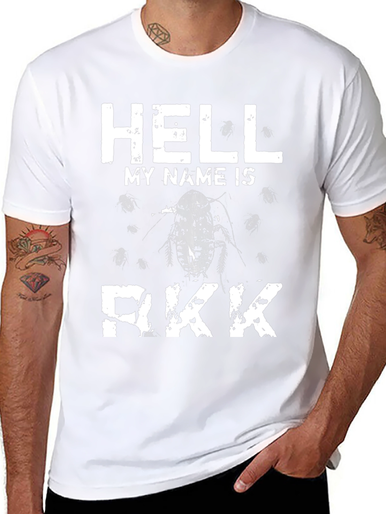 Hell My Name Is Rkk Funny Cockroach T-Shirt