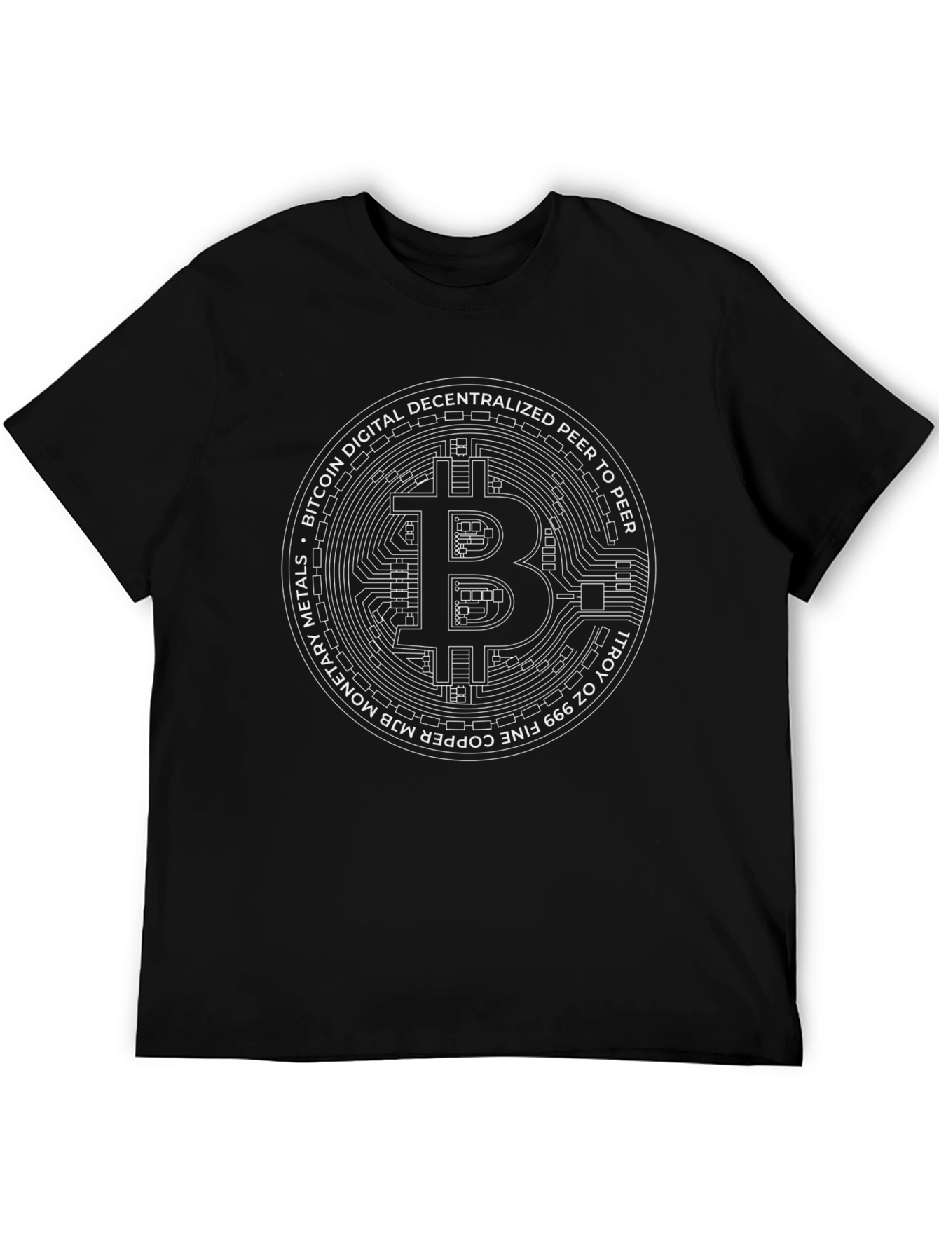 Bitcoin Crypto Currency Black T-Shirt