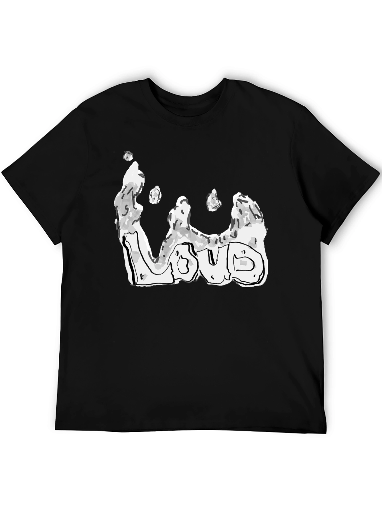 Mens Black Loud Graphic Tee