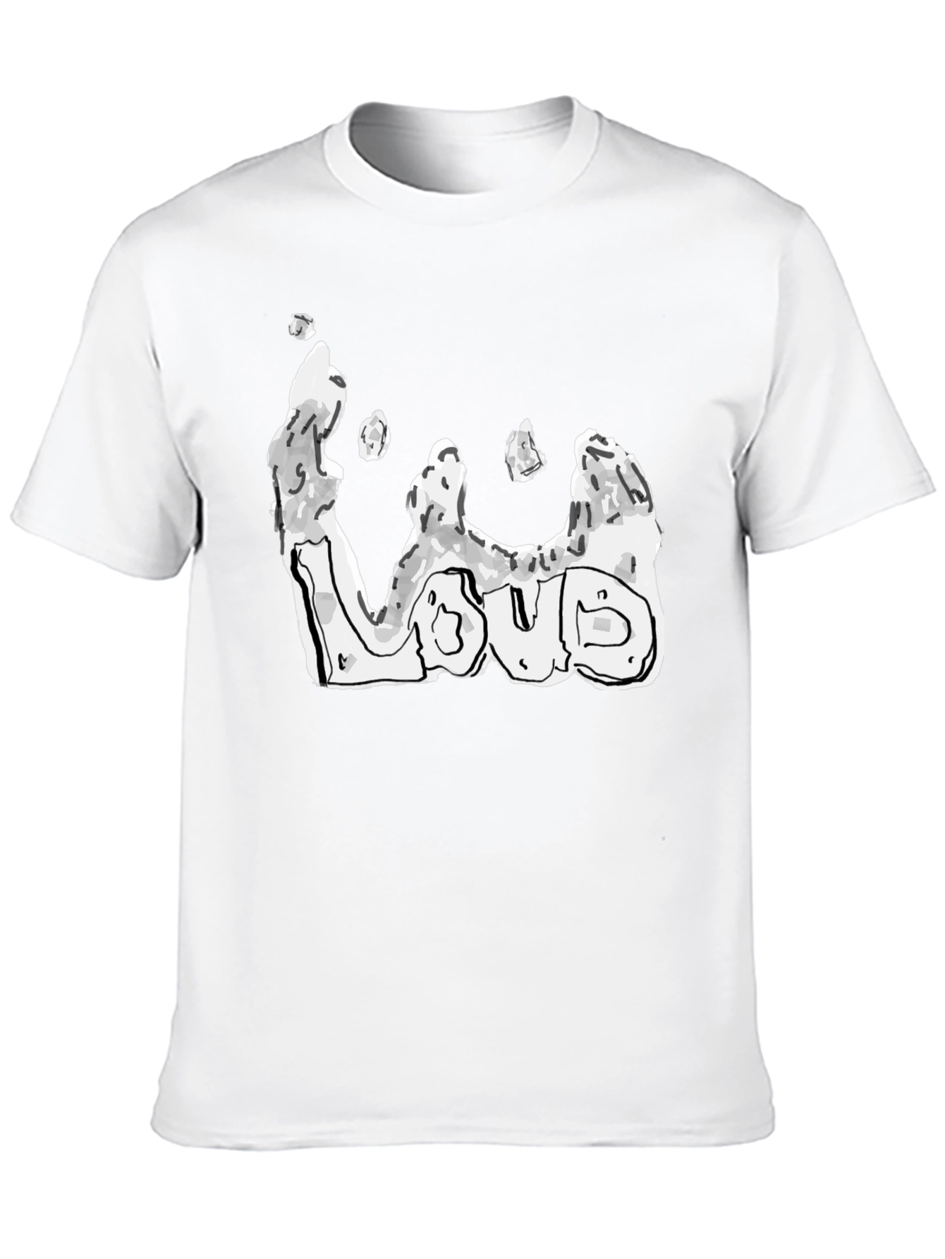 Mens Black Loud Graphic Tee